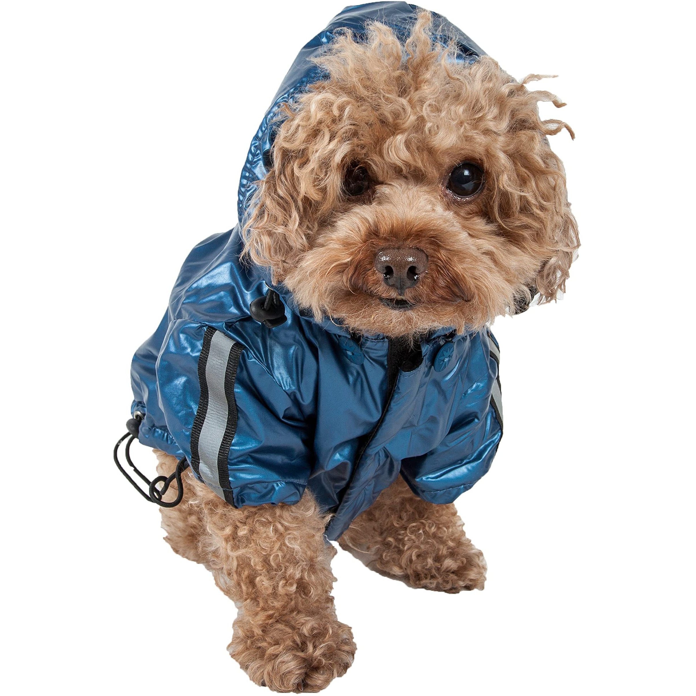 Pet Life All Weather Casual Windbreaker Dark Blue, Medium