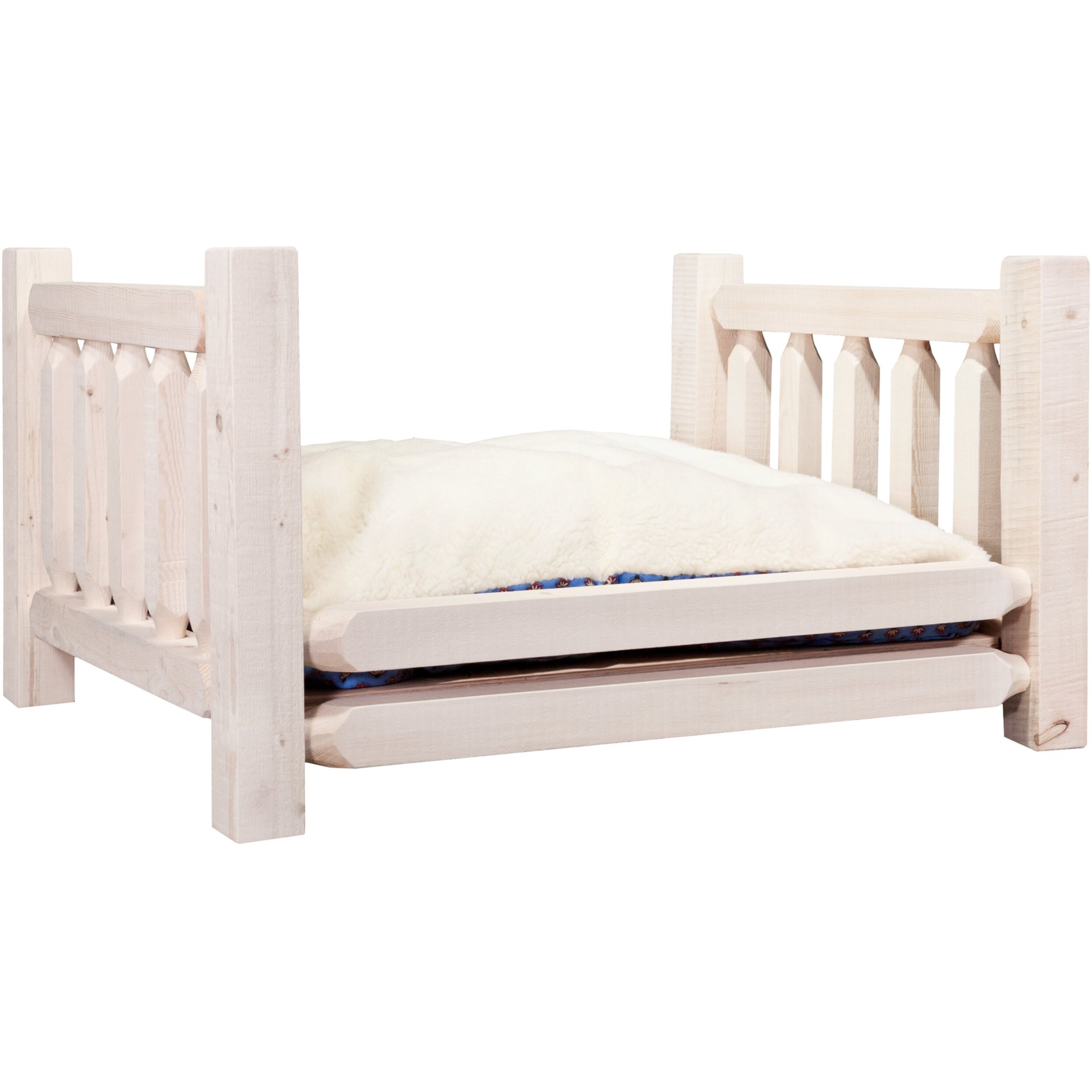 Montana Woodworks Homestead Collection Large Pet Bed with 30 by 40-Inch Mattress, Ready to Finish