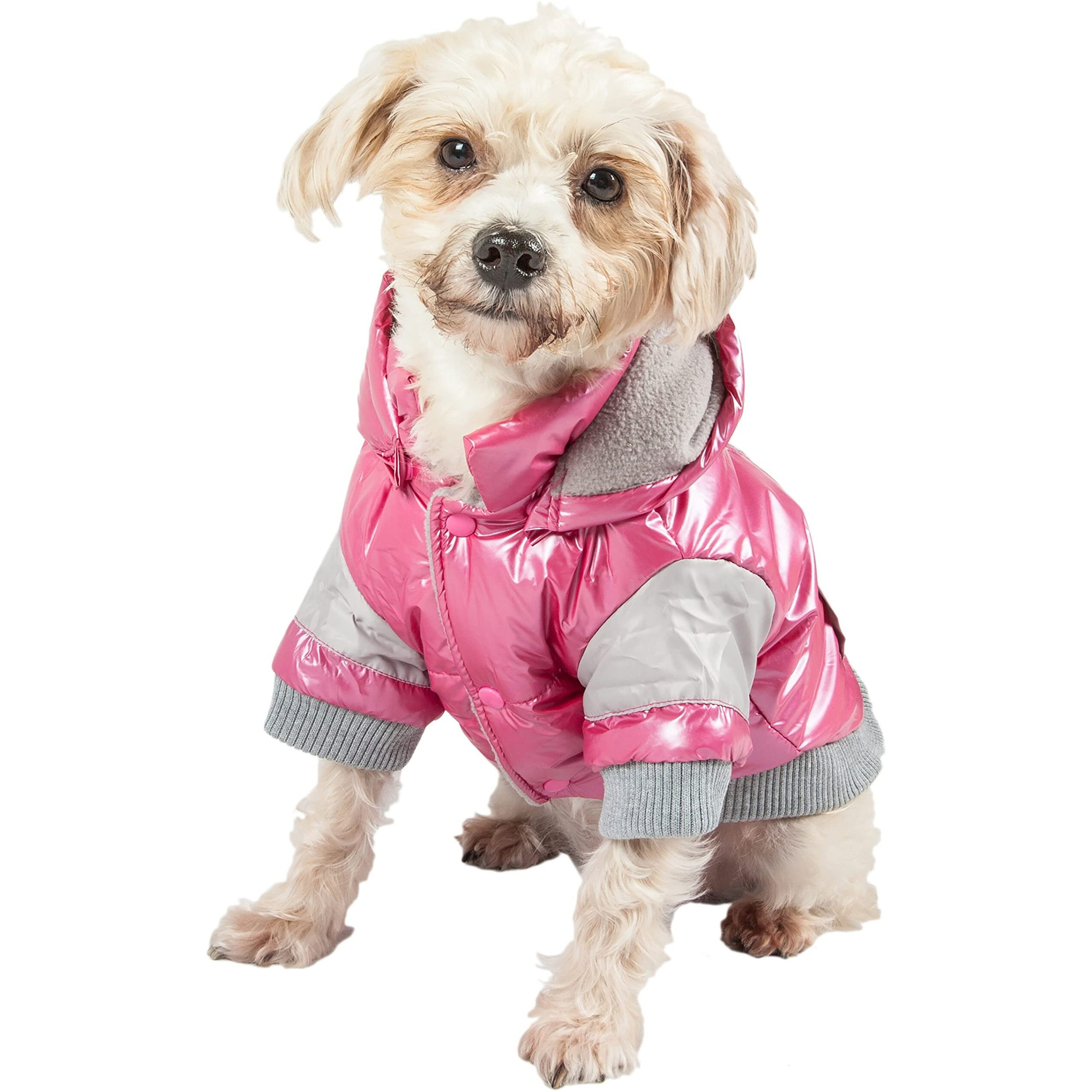 Pet Life Vintage Ski Parka, Red Plaid, Medium