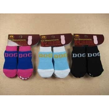 Pet Life Dog Socks Pink and Blue Med/Lg