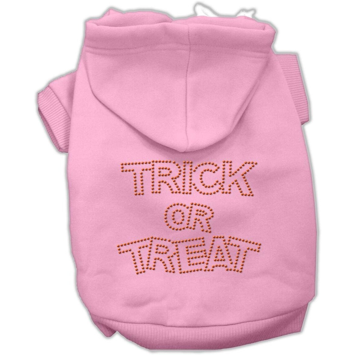 Mirage Pet Products 10-Inch Trick or Treat Rhinestone Hoodies, Small, Pink