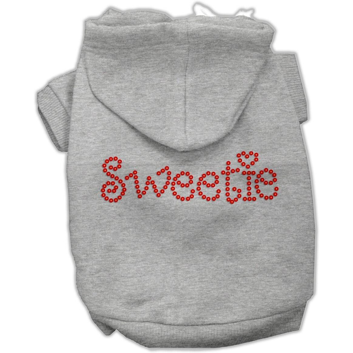 Pet, Dog & Cat Hoodie Rhinestone, &quotSweetie" Gray LG (10-14 lbs.)