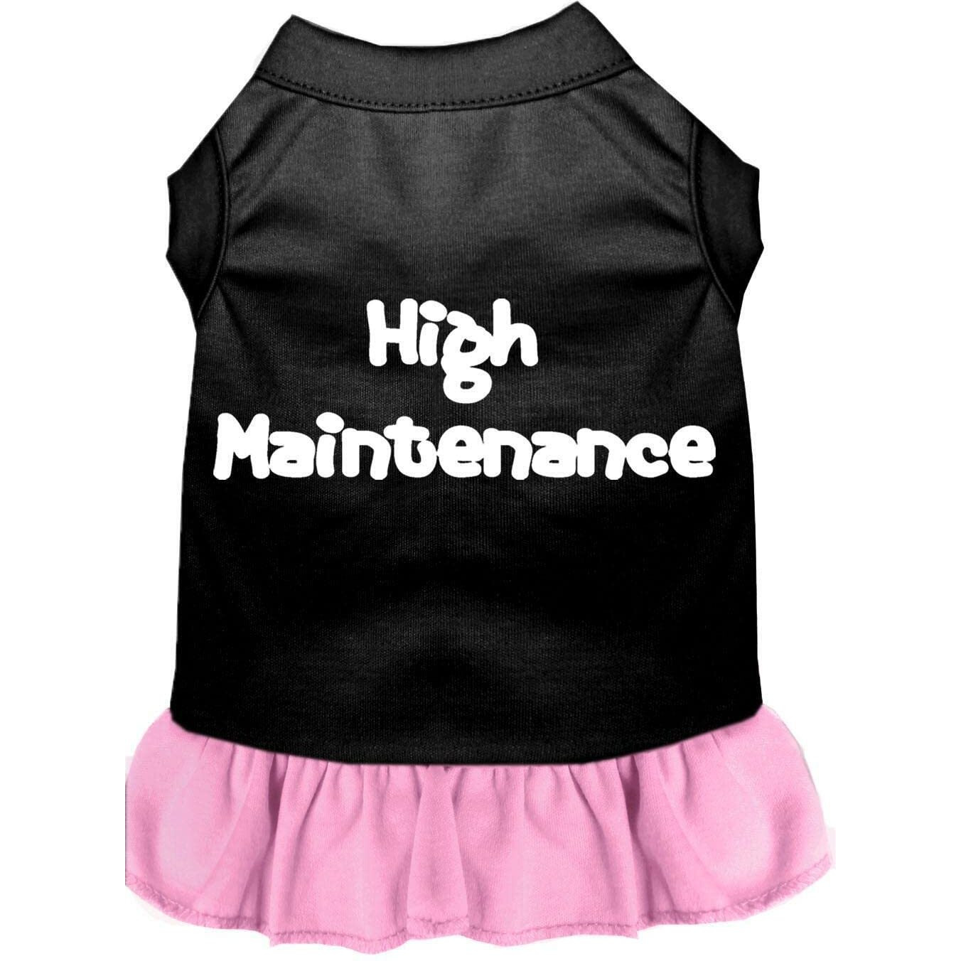 Mirage Pet Products 58-06 SMBKPK 10" High Maintenance Dresses Black with Light Pink, Small