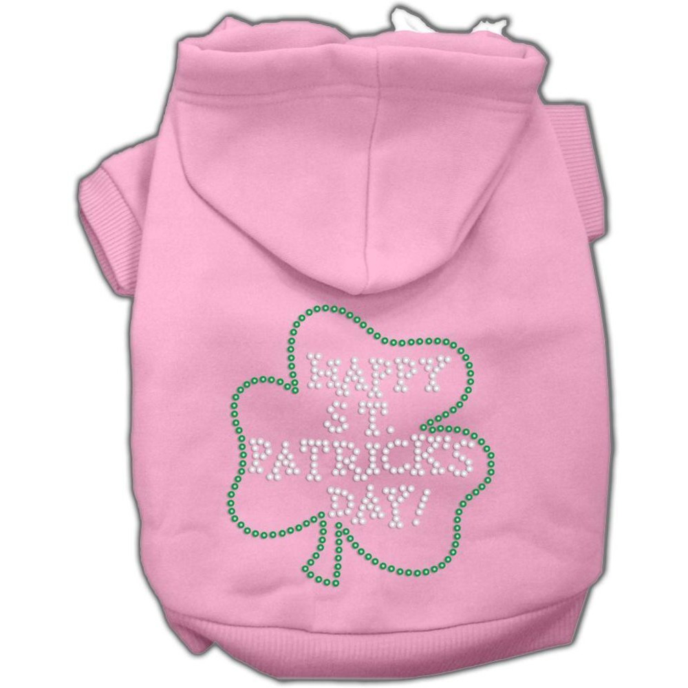 Happy St. Patrick's Day Dog Hoodie Pink M (12)