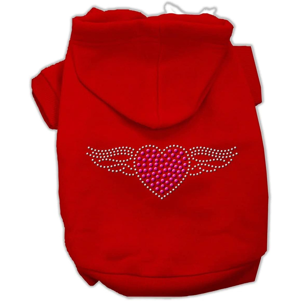 Pet, Dog & Cat Hoodie Rhinestone, &quotAviator" Red LG (10-14 lbs.)
