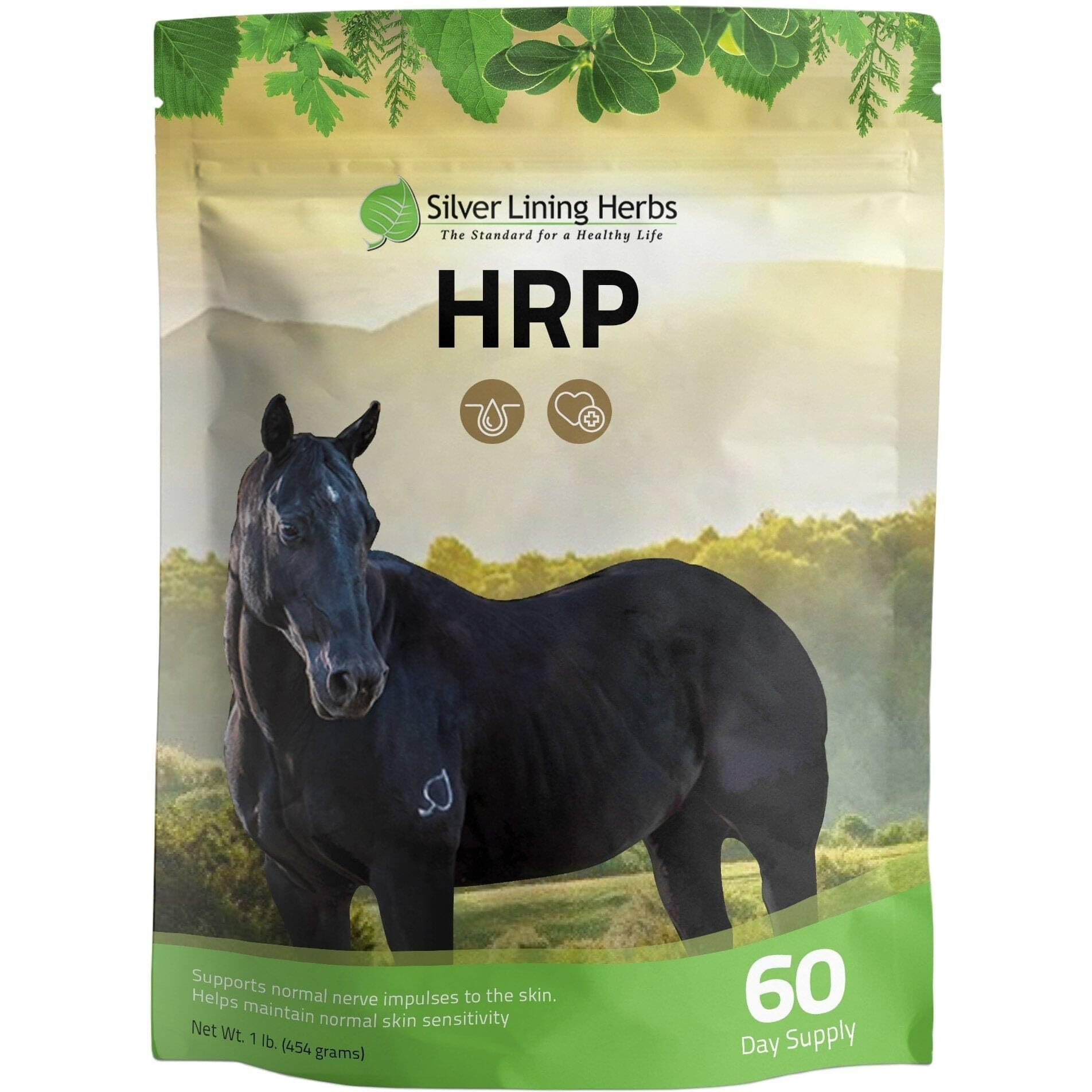 Silver Lining Herbs HRP - Supports Natural Nerve Impulses to The Horse's Skin - Promotes Normal Skin Sensitivity - Helps with Overactive Nerves - Herbal Supplement for Horses - 1 lb Bag