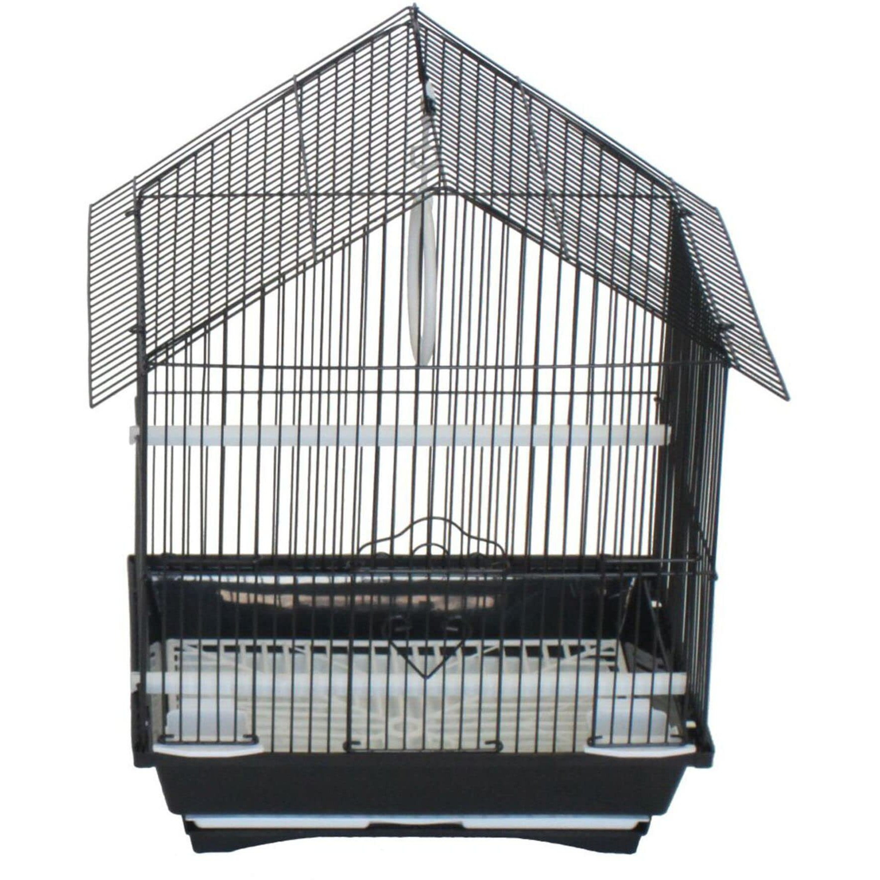 YML A1314MBLK House Top Style Small Parakeet Cage, 13.3" x 10.8" x 17.8"