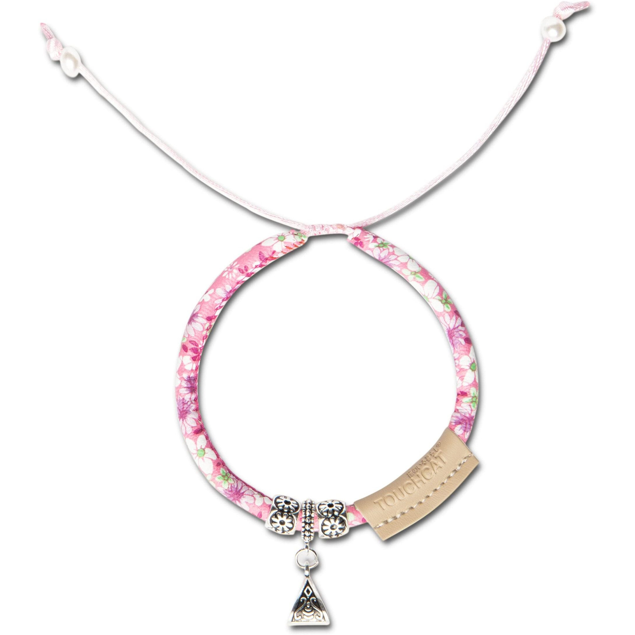 Touchcat Lucky Cat Charms Designer Cat Necklace - Cat Collar with custom cat jewelry and accented beaded rope