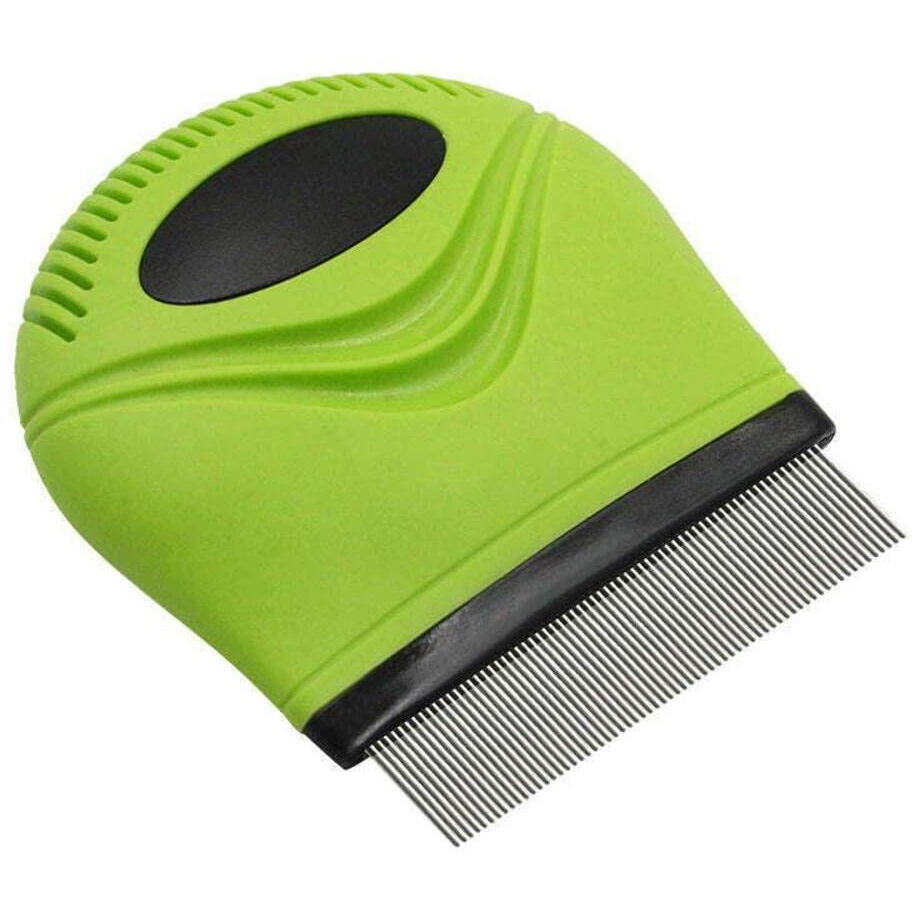 Pet Life  'Grazer' Handheld Travel Grooming Cat and Dog Flea and Tick Comb