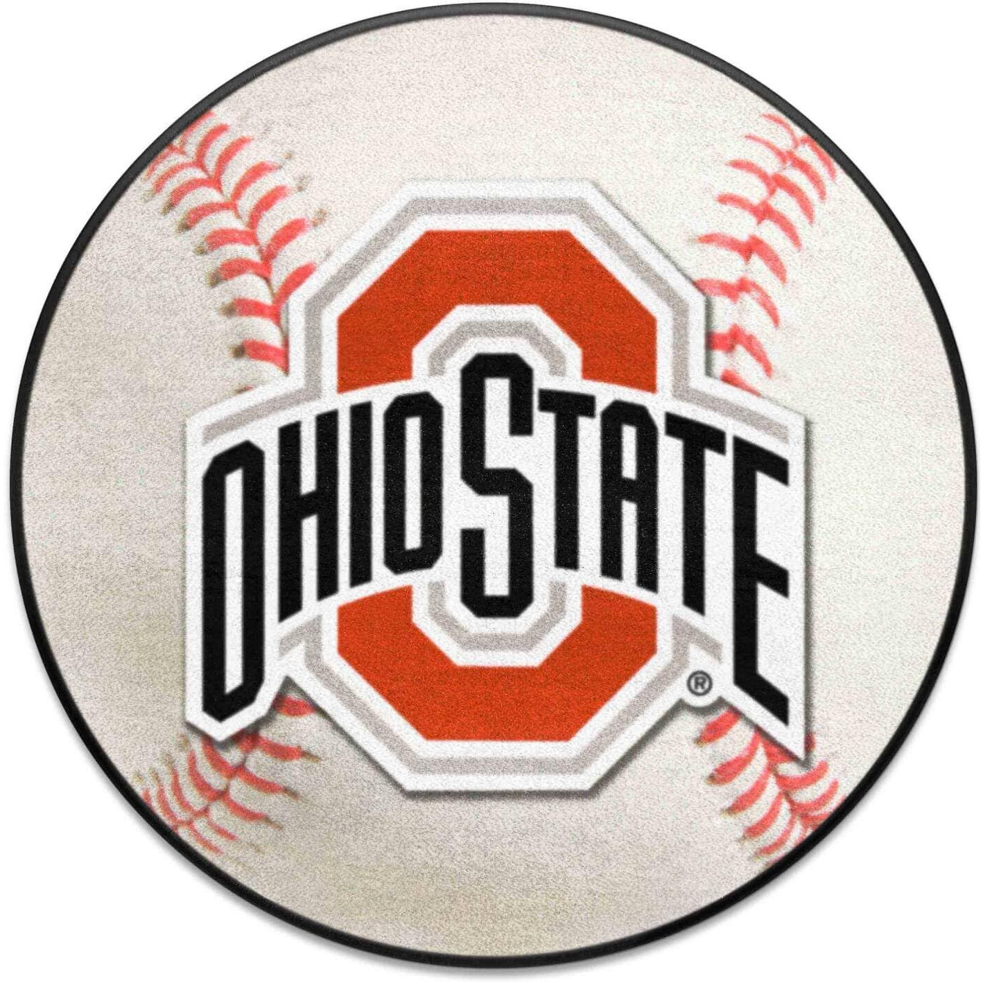 FANMATS Ohio State Buckeyes Baseball-Shaped Mat