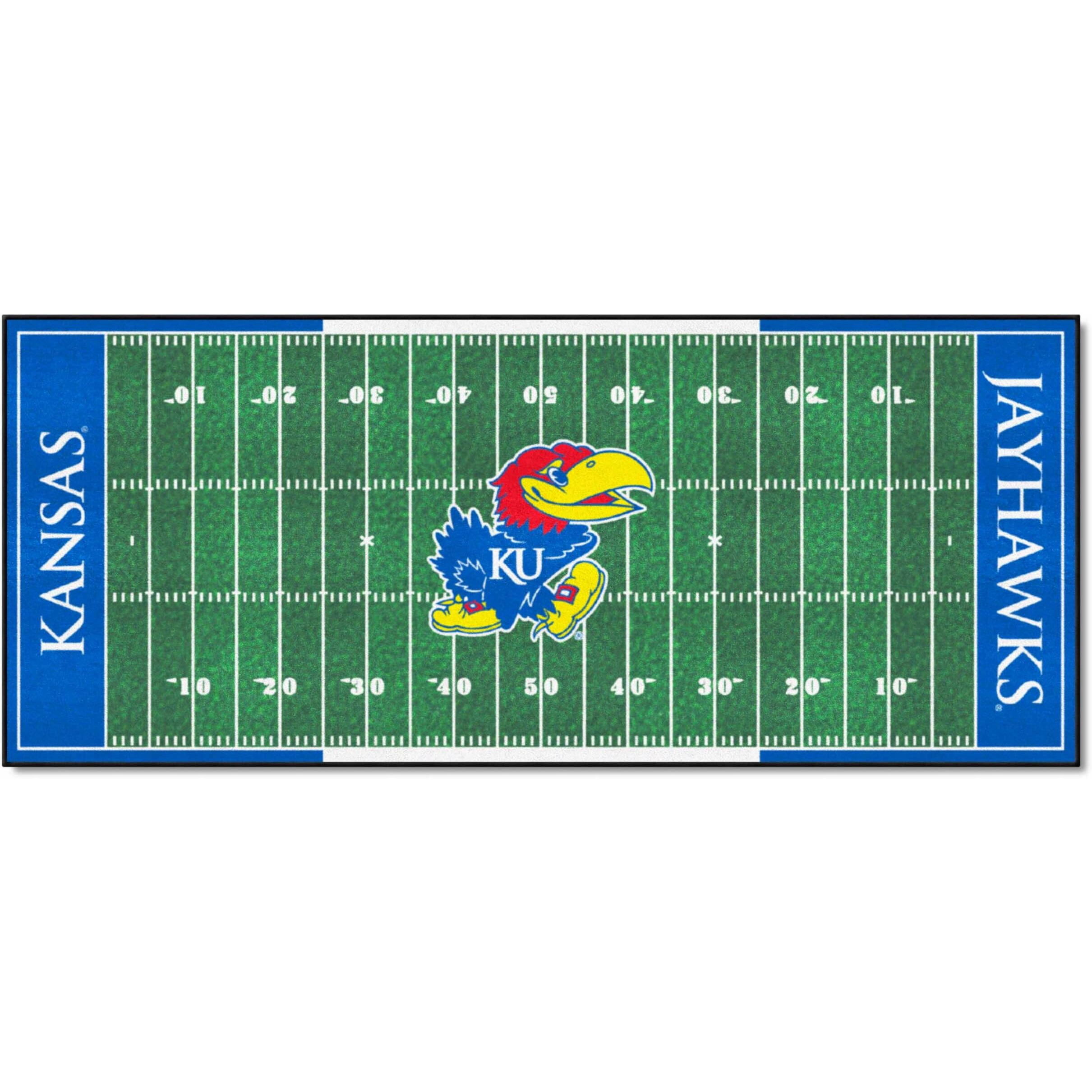 FANMATS 7544 NCAA - Kansas Jayhawks Field Runner Rug - 30in. x 72in.