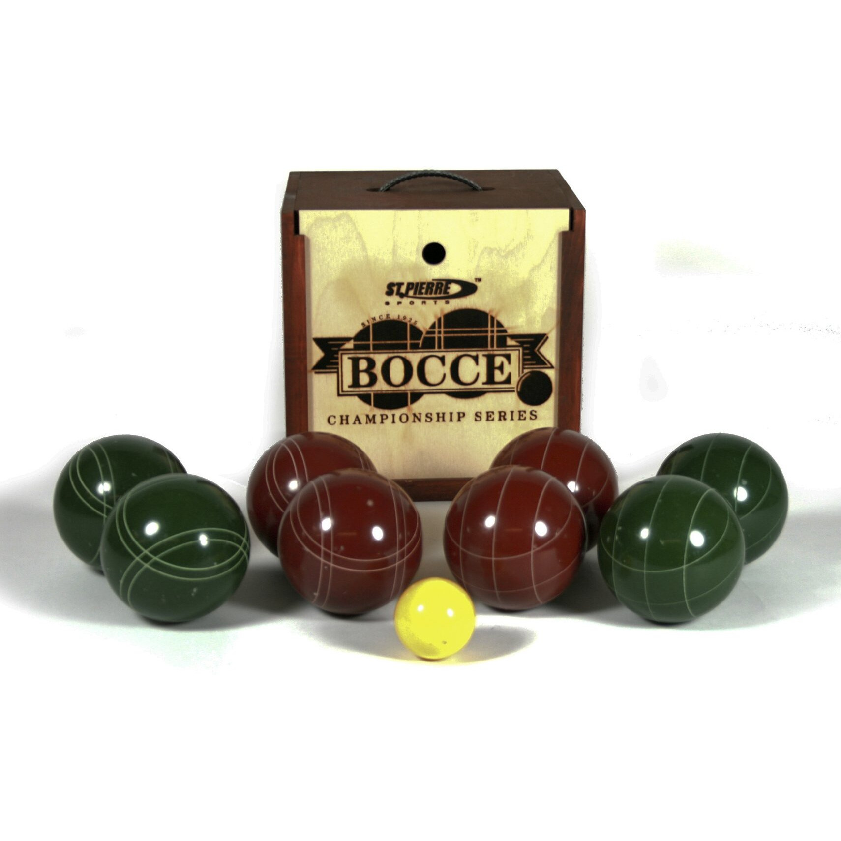 St. Pierre Tournament Bocce Set in Wood Box