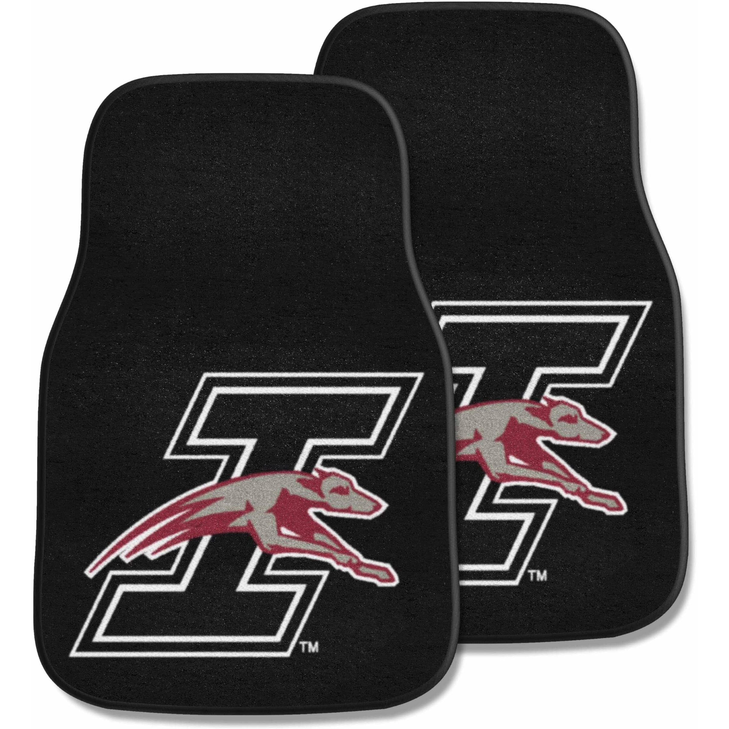 FANMATS 8133 Indianapolis Greyhounds Front 2-Piece Team Logo Carpet Car Mat Set, Front Row Automotive Floor Mats, Non-Slip Backing, Team Colors