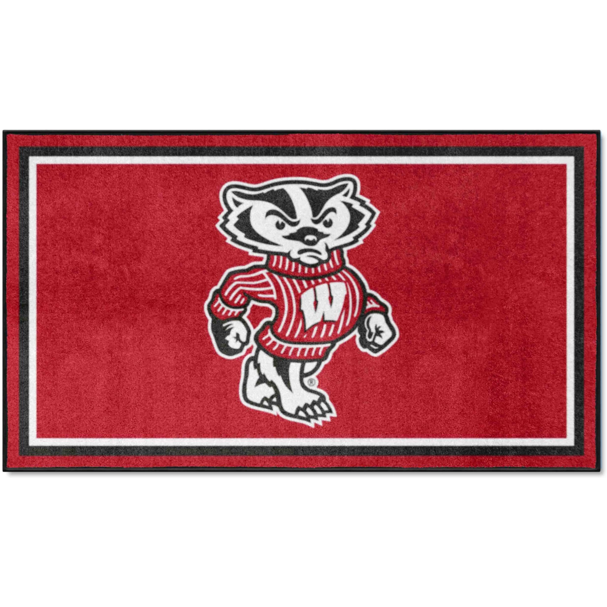 FANMATS 36720 Wisconsin Badgers 3ft. x 5ft. Plush Area Rug
