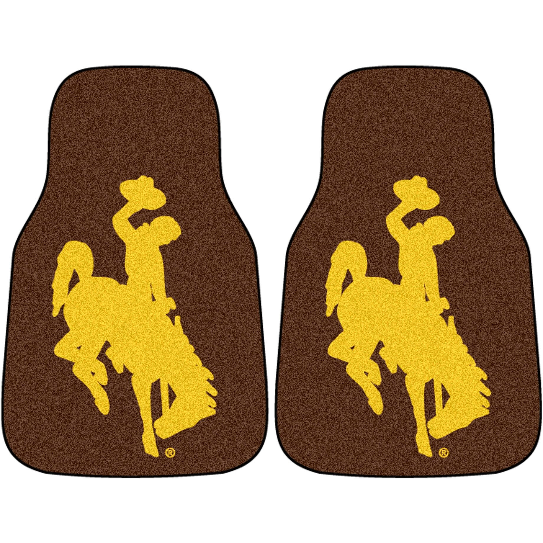 University of Wyoming 2-pc Printed Carpet Car Mat Set 18&quotx27"