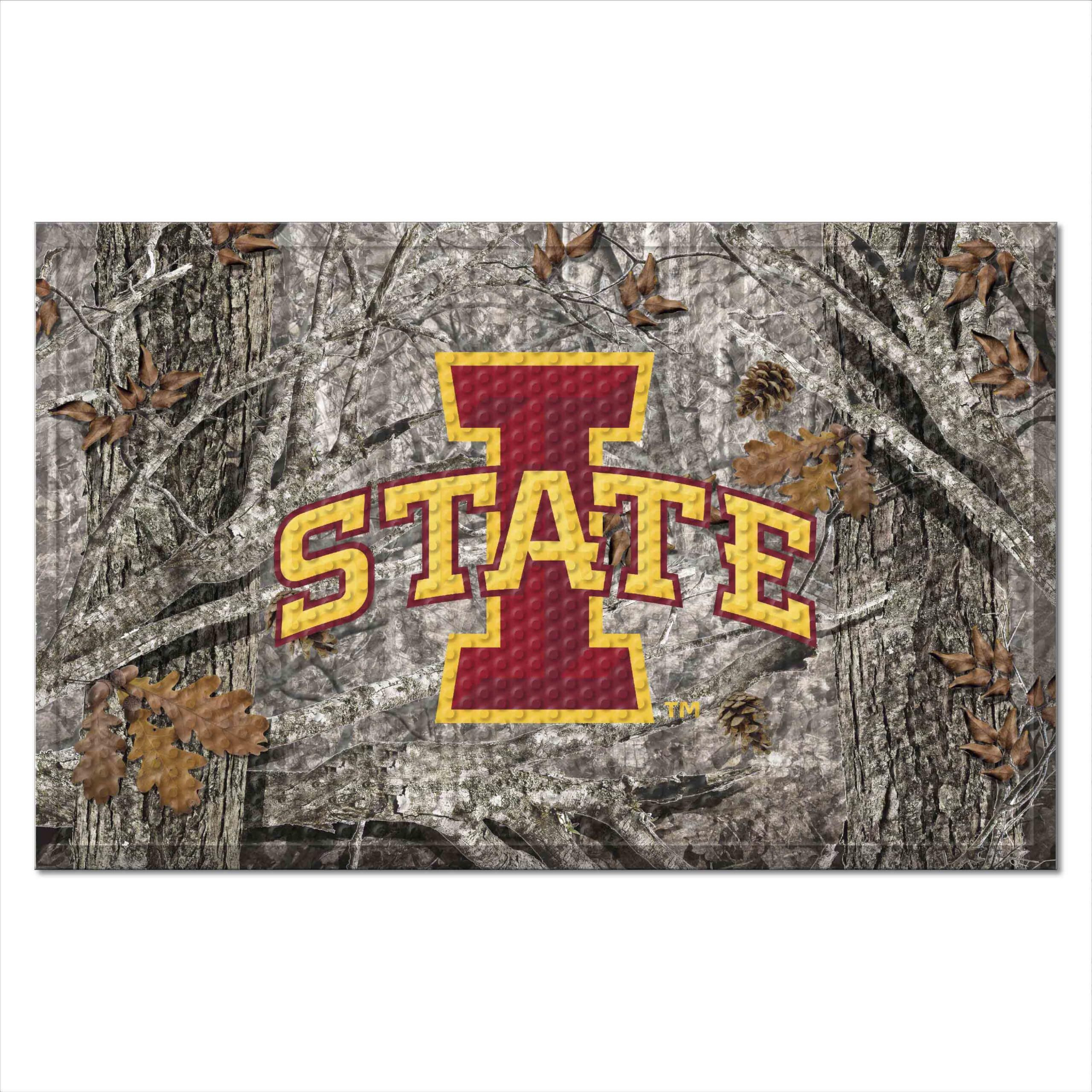 FANMATS 32861 Iowa State University Rubber Scraper Door Mat