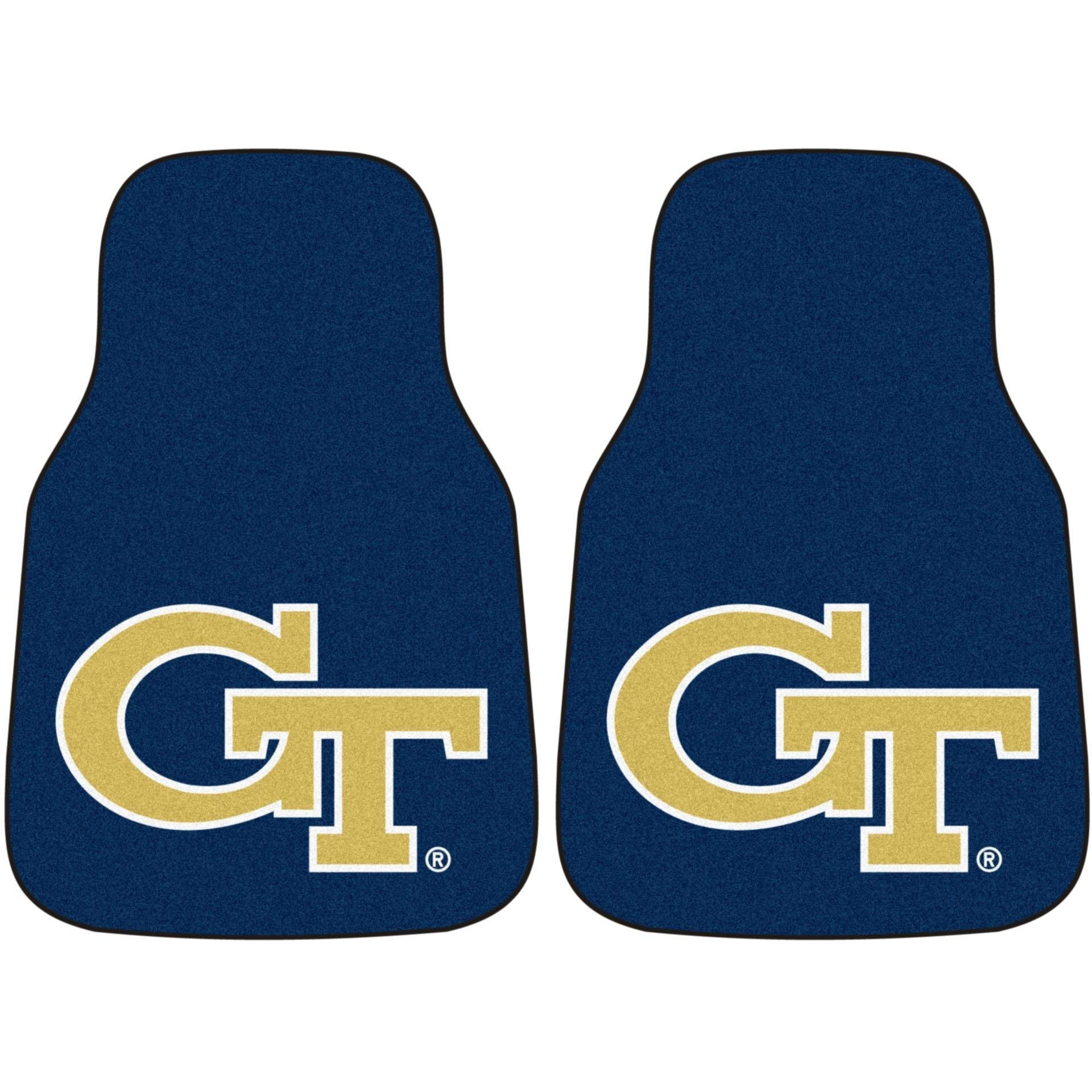 Fanmats Georgia Tech 2-pc Carpet Car Mat Set/17&quotx27"