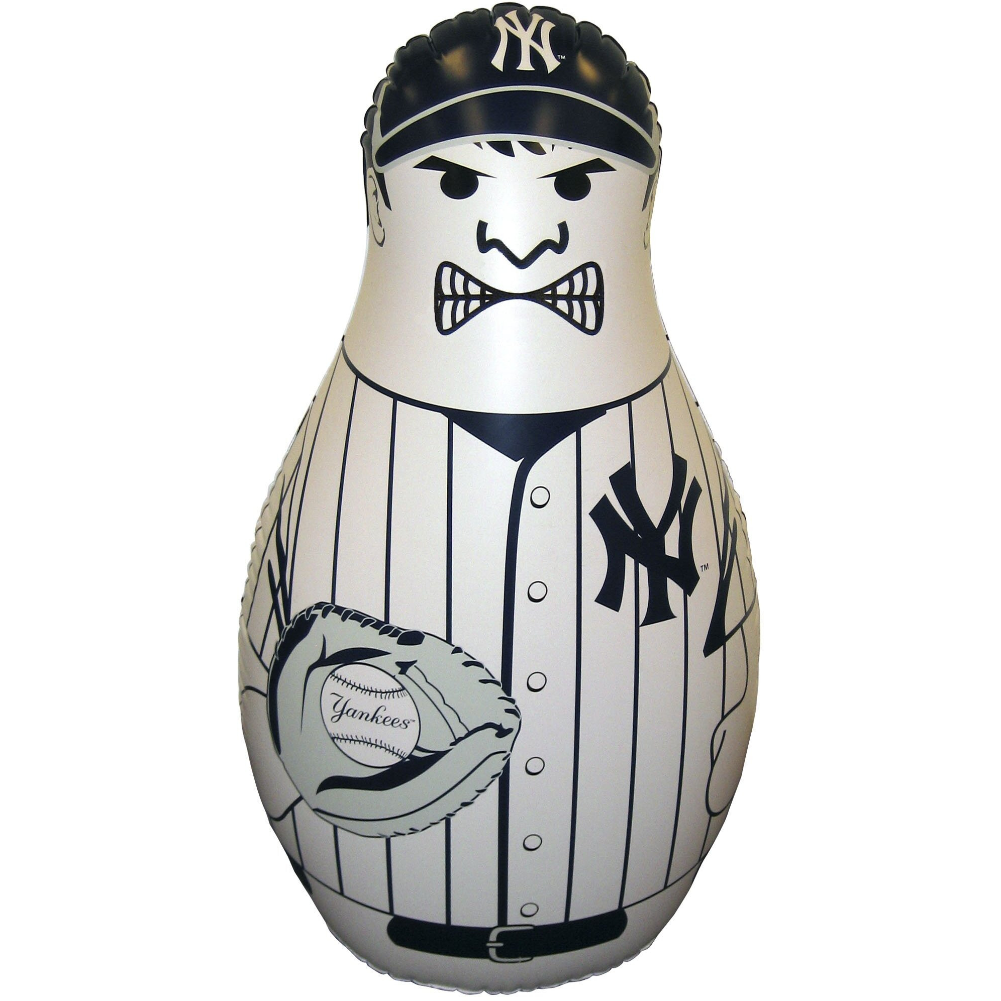 Fremont Die MLB New York Yankees Bop Bag Inflatable Punching Bag, 40" Tall, 40" Tall, Team Colors