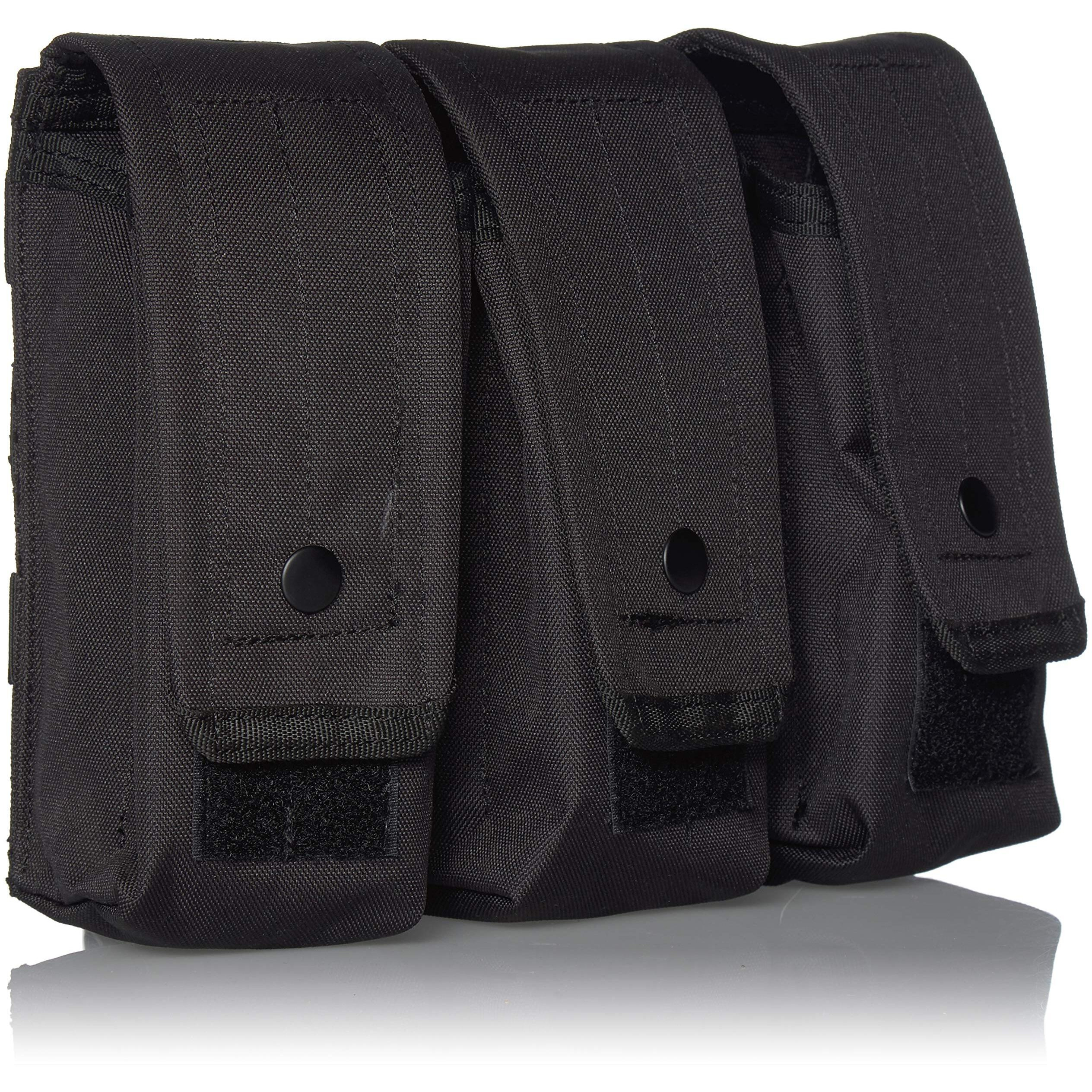 Fox Outdoor Triple Mag Pouch Black,3 1/2" x 9 3/4" x 7 3/4"