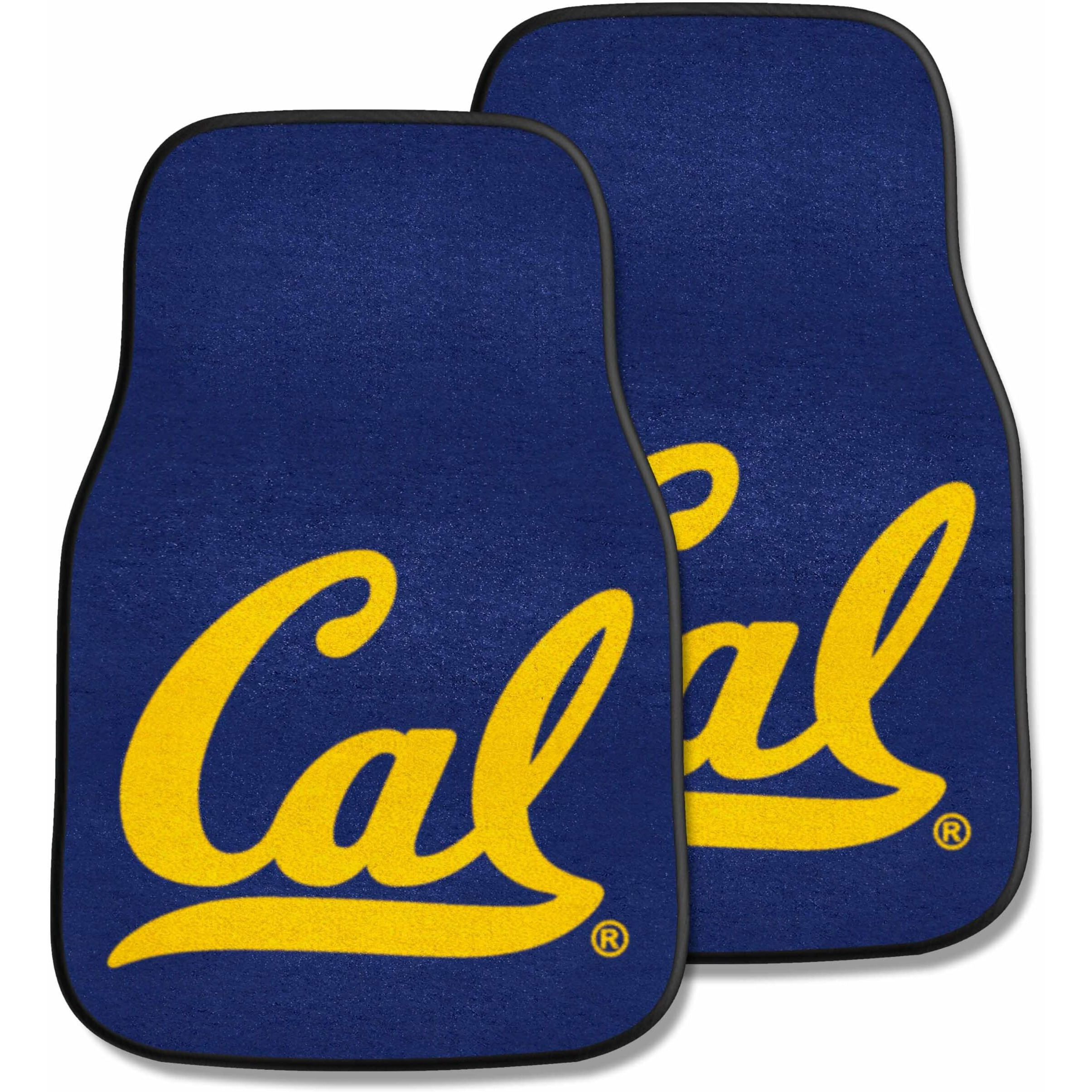 FANMATS 5426 Cal Golden Bears Front 2-Piece Team Logo Carpet Car Mat Set, Front Row Automotive Floor Mats, Non-Slip Backing, Team Colors