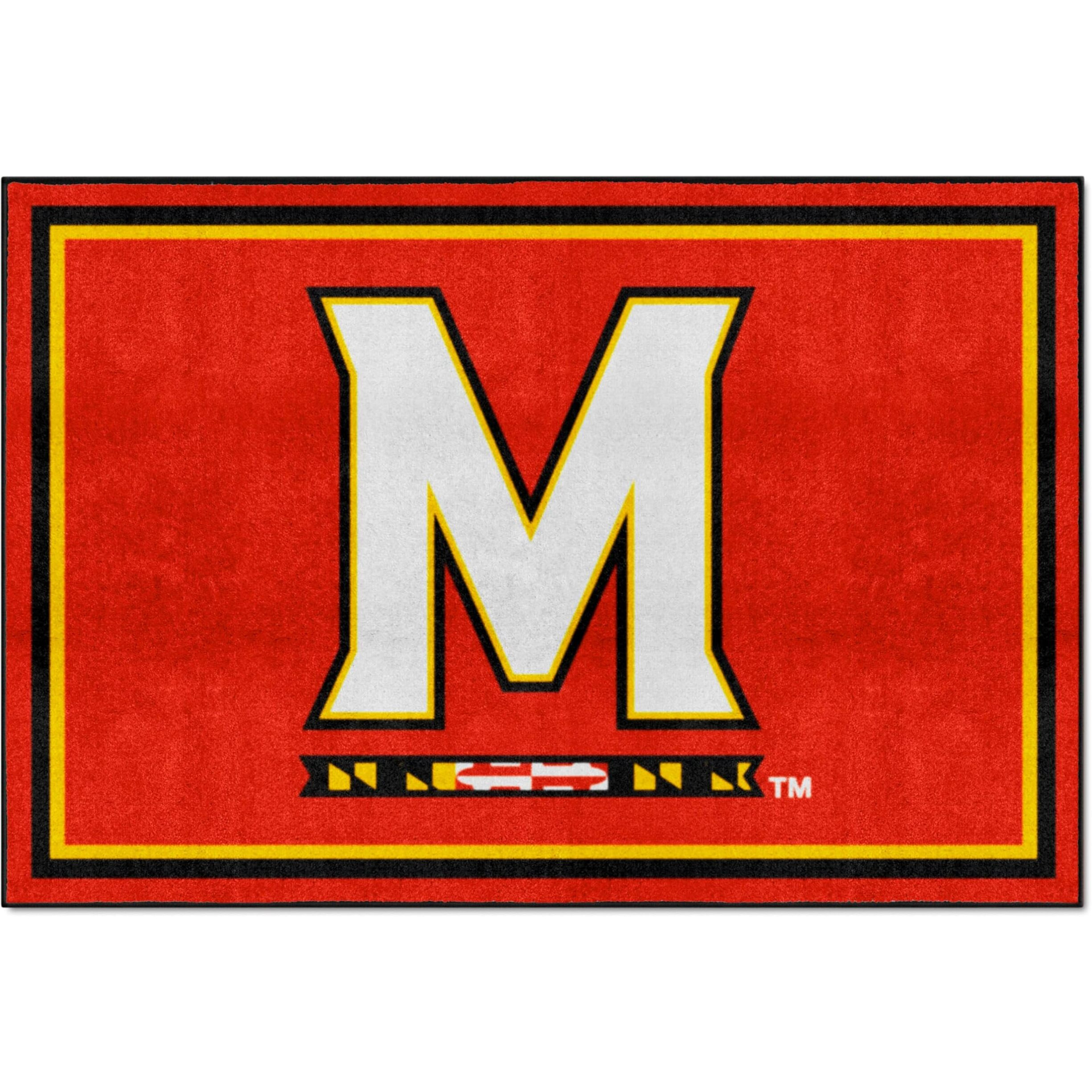 FANMATS 6991 University of Maryland 5ft. x 8 ft. Plush Area Rug