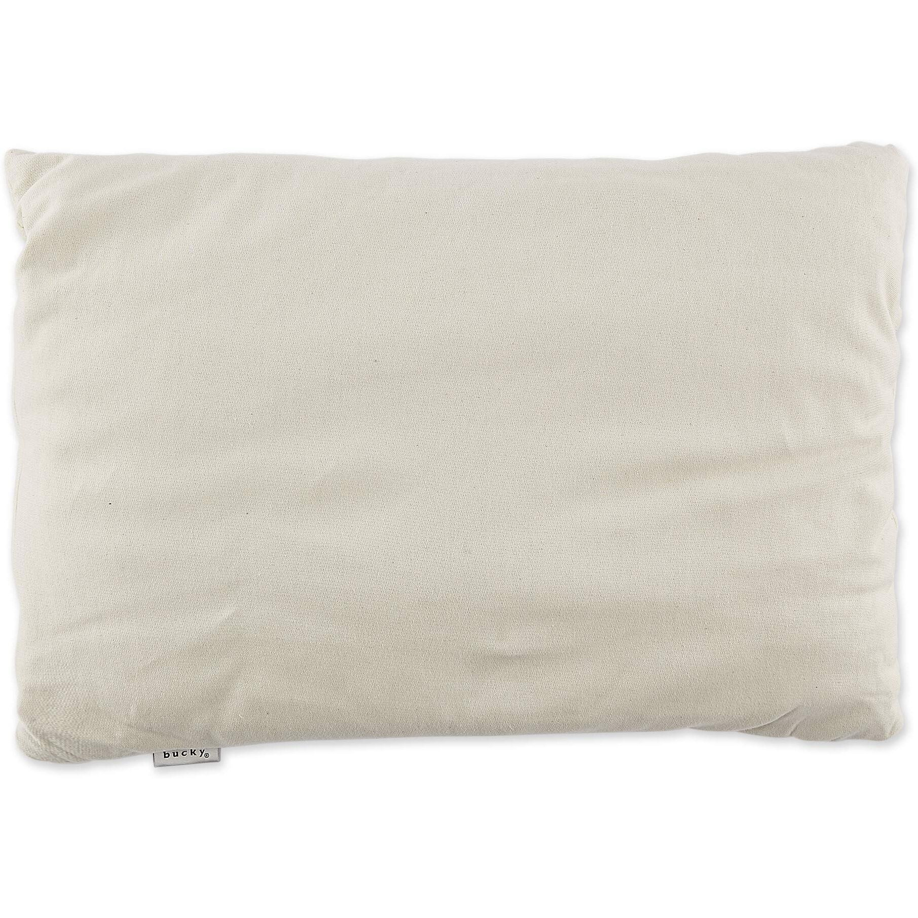 Bucky 100% Buckwheat Filled Pillow Collection, Standard, 23x16", Natural
