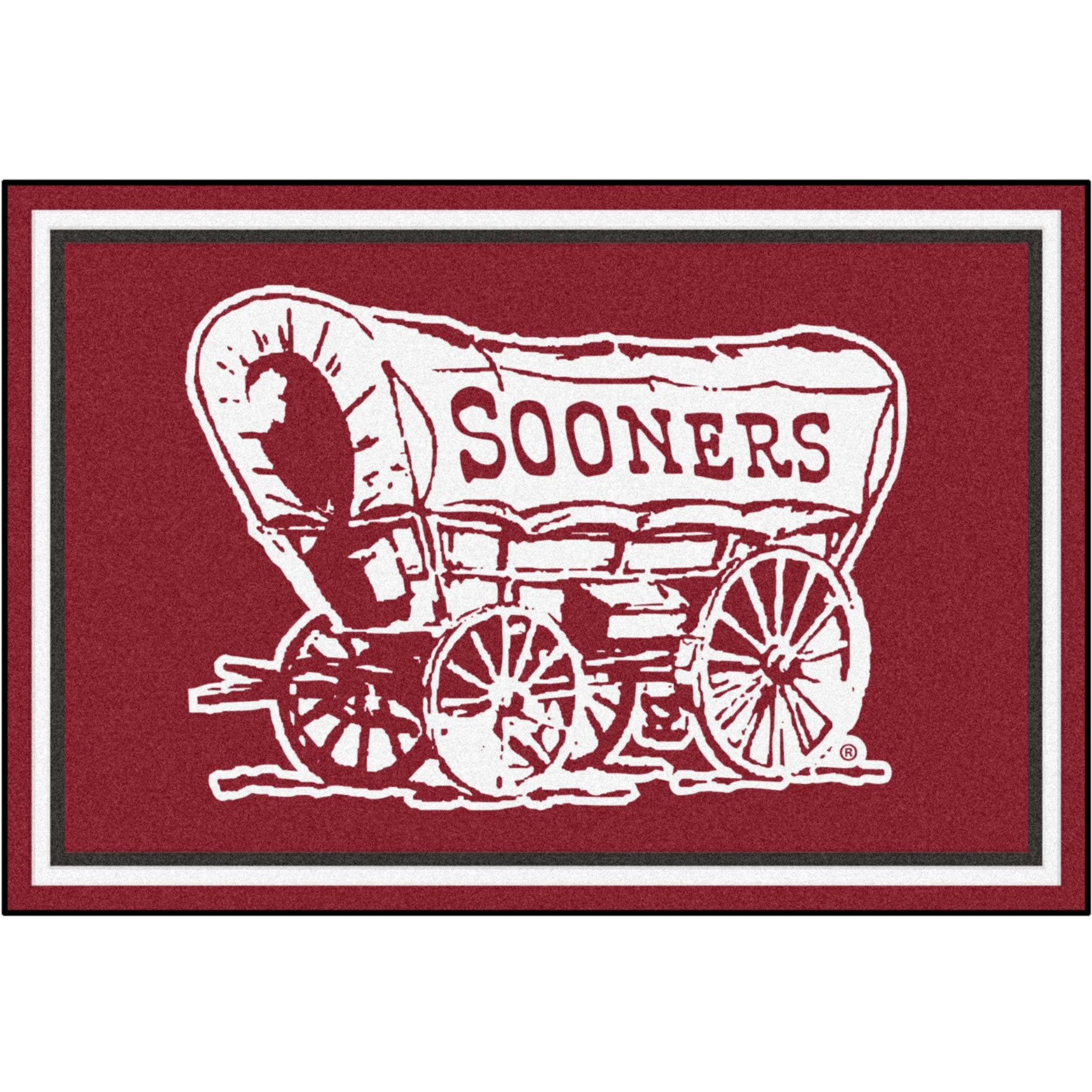 University of Oklahoma Sonners Wagon 5ft. x 8 ft. Plush Area Rug