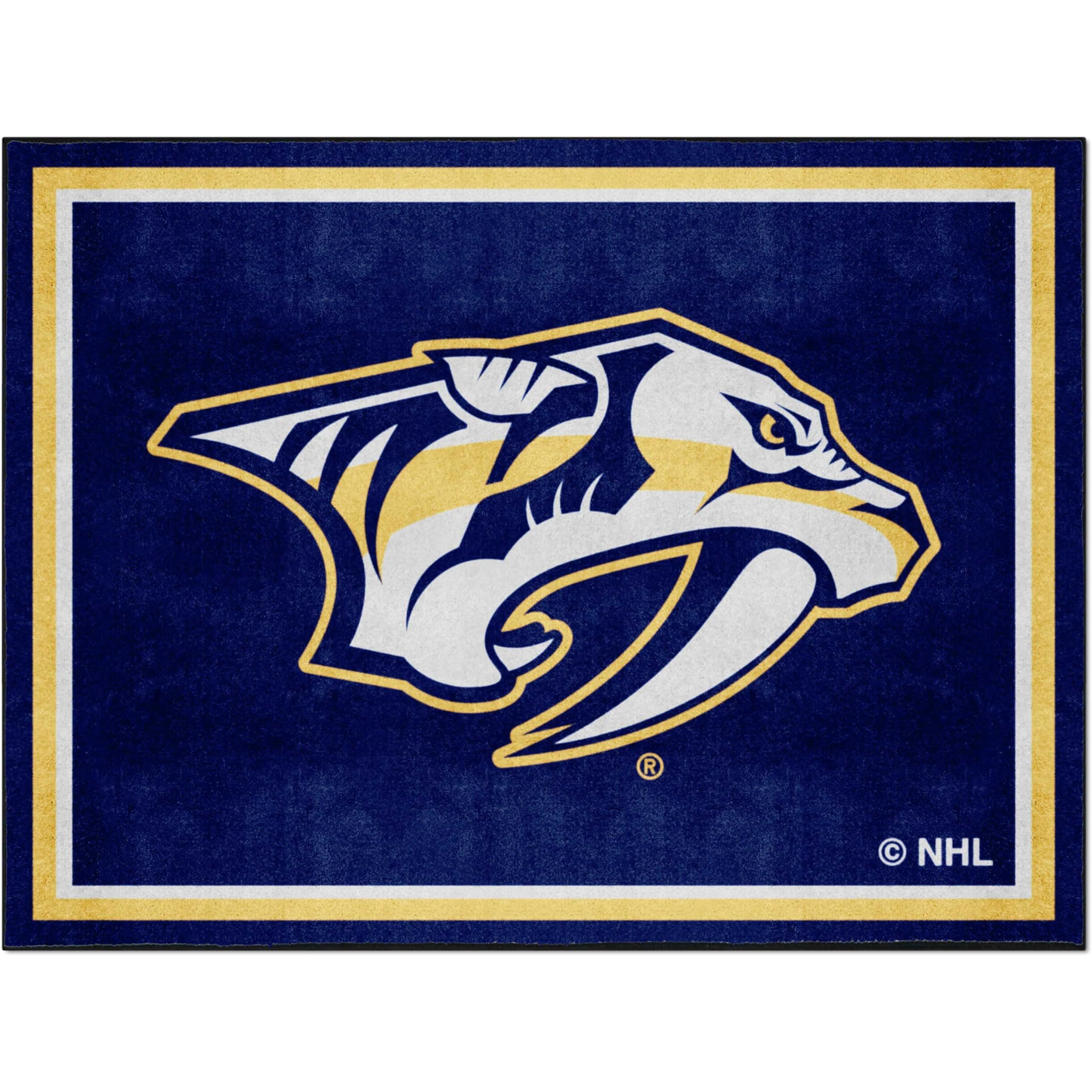 FANMATS 17518 NHL Nashville Predators Rug, Team Color, 87" x 117"