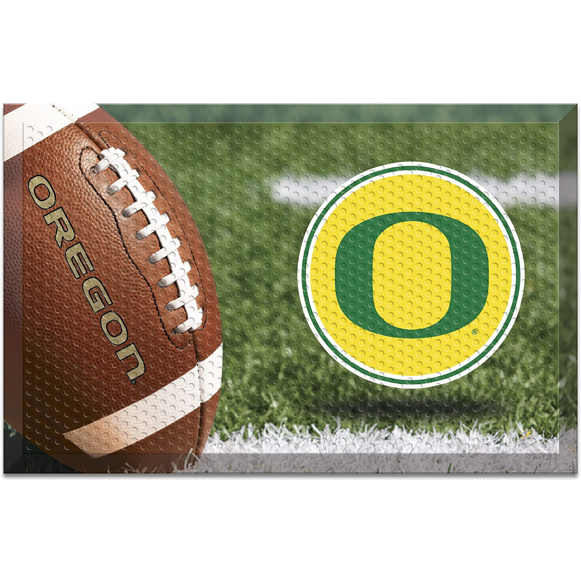 FANMATS 19228 Oregon Ducks Rubber Scraper Door Mat