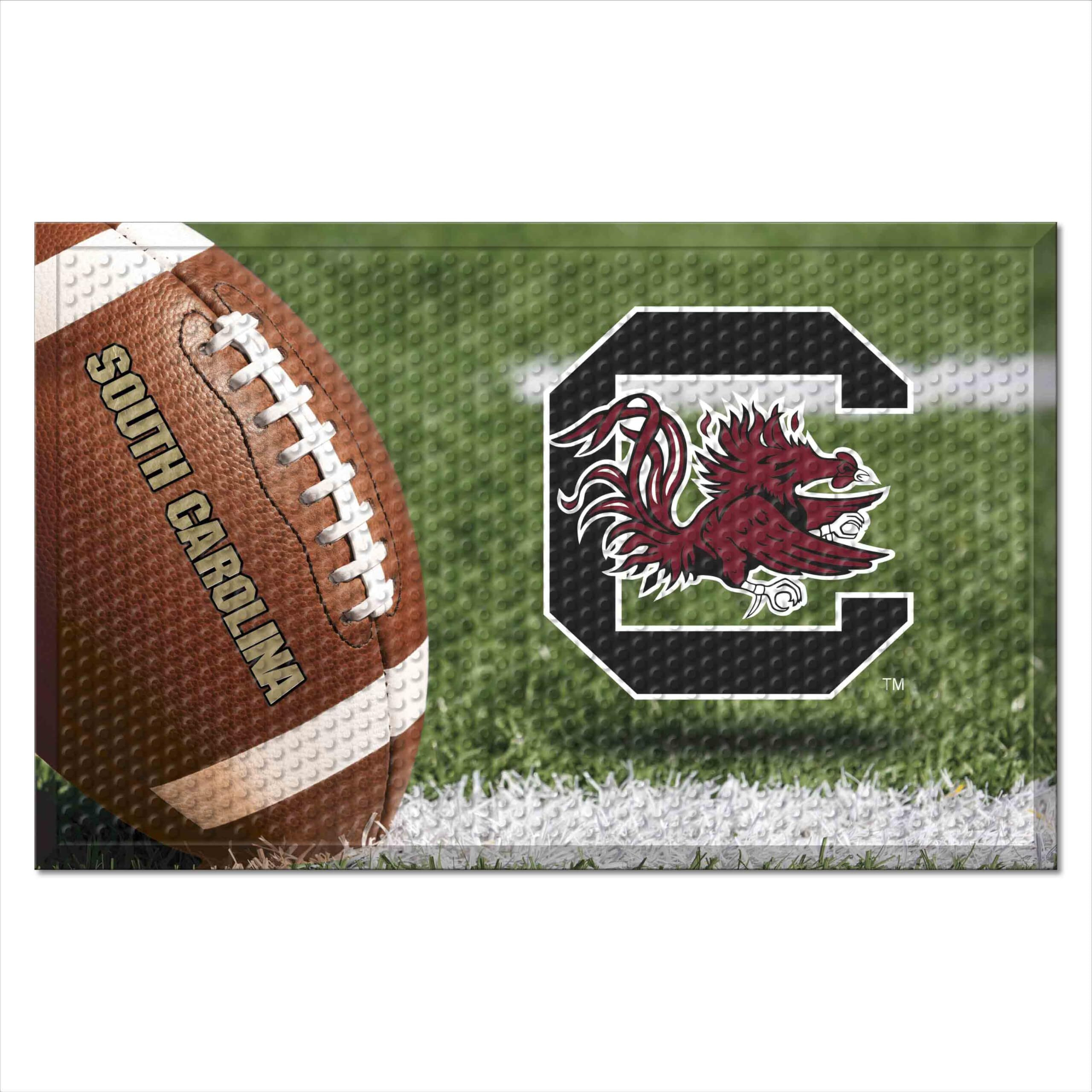 FANMATS 19230 South Carolina Gamecocks Rubber Scraper Door Mat