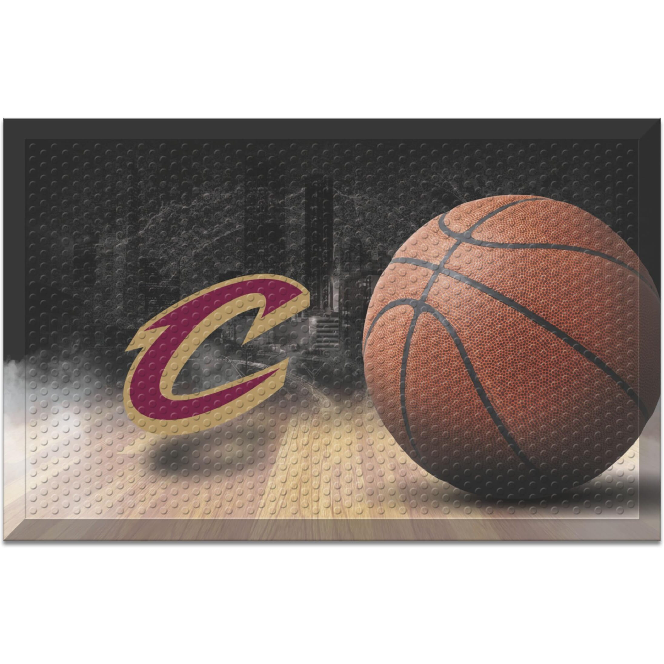 FANMATS 19072 Cleveland Cavaliers Rubber Scraper Door Mat