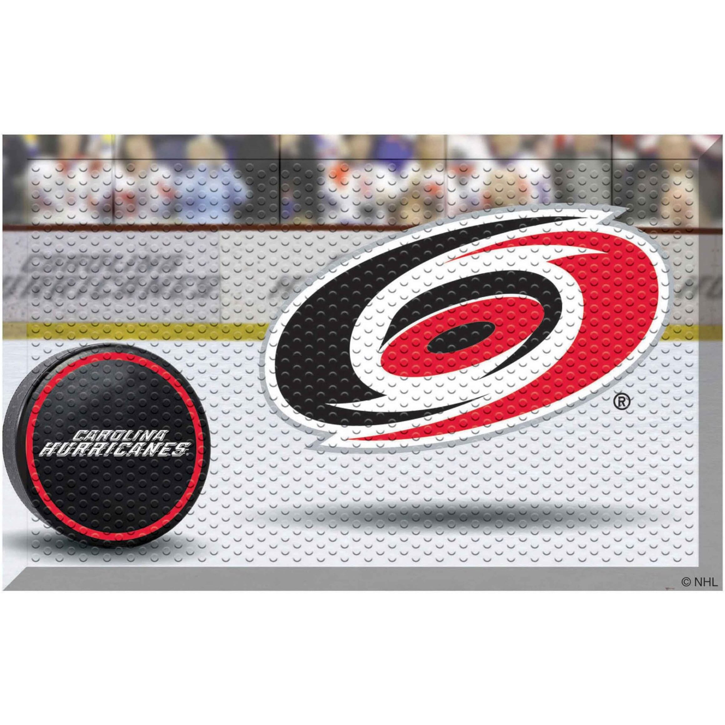 FANMATS 19132 Carolina Hurricanes Rubber Scraper Door Mat 19" x 30"