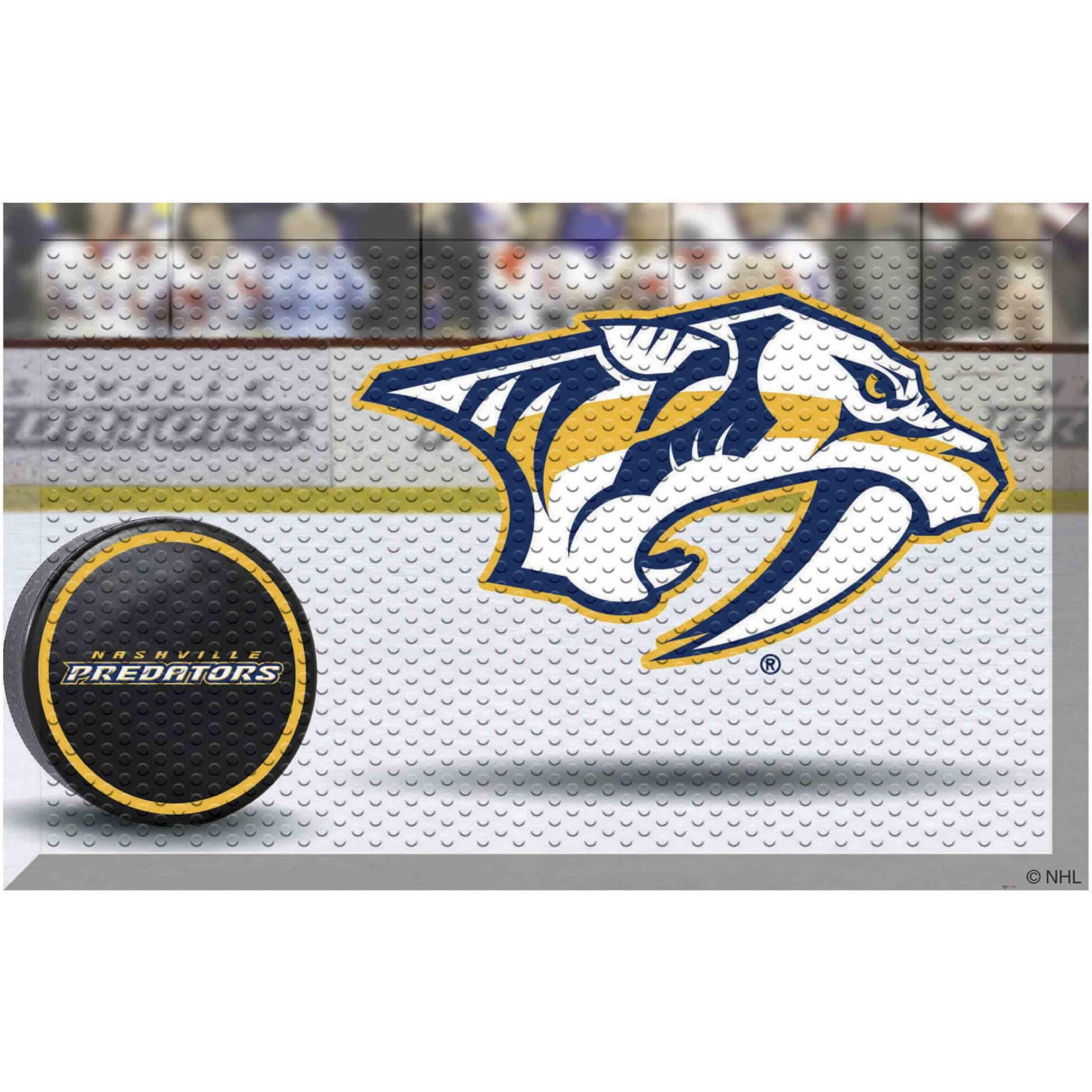 FANMATS 19154 Nashville Predators Rubber Scraper Door Mat