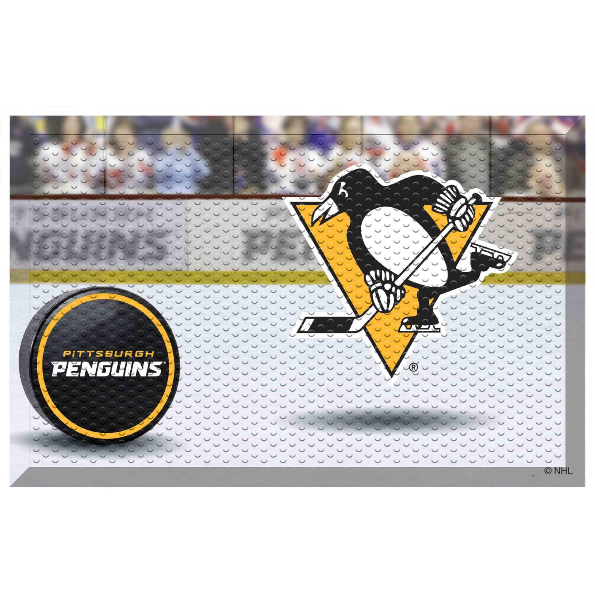 FANMATS 19168 Pittsburgh Penguins Rubber Scraper Door Mat
