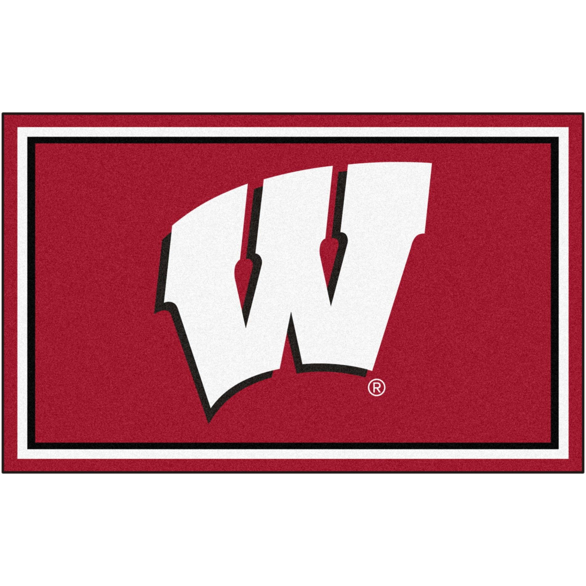 FANMATS 8740 Wisconsin 4'X6' Rug, Team Color, 44&quotx71"
