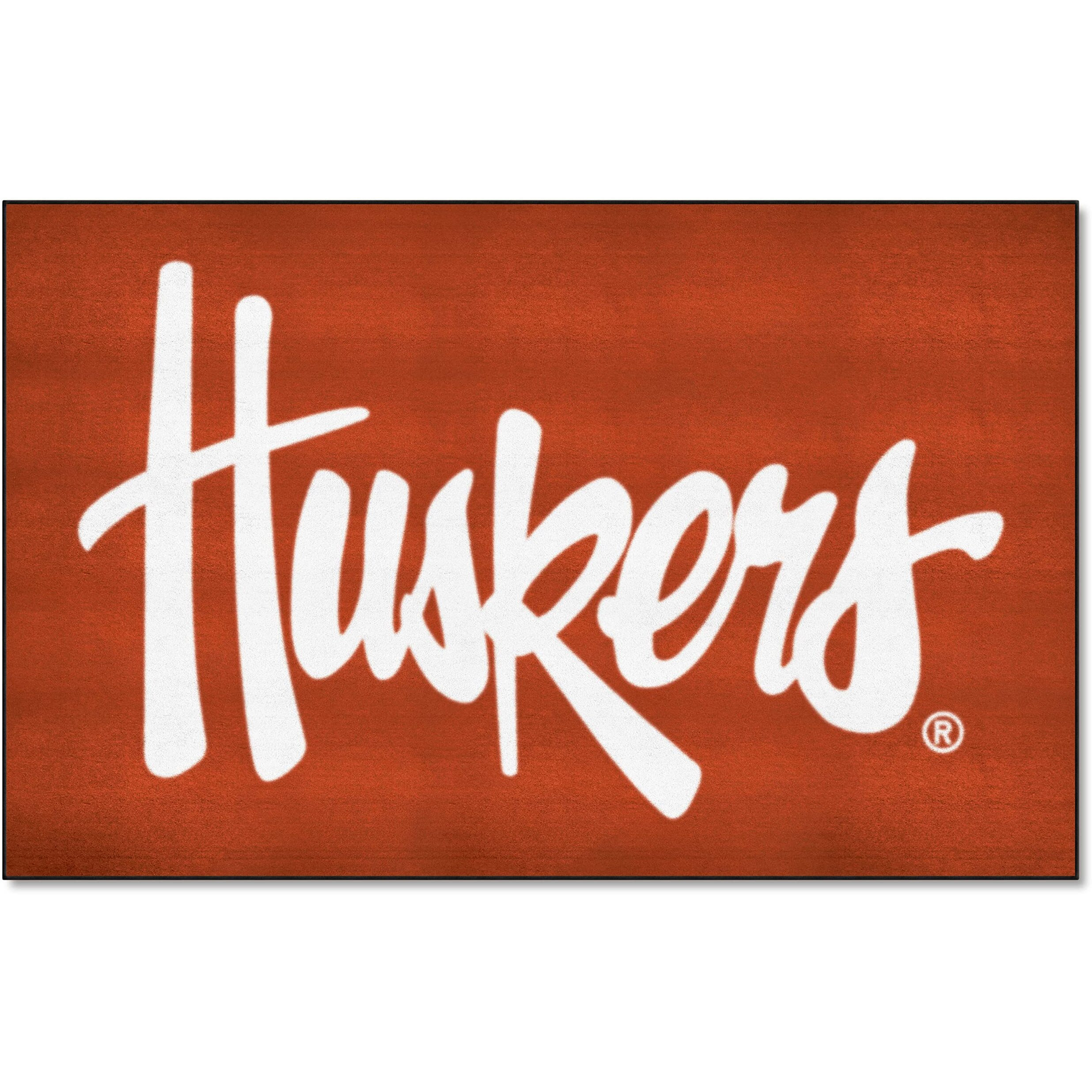 FANMATS 20659 Nebraska Cornhuskers Ulti-Mat Rug - 5ft. x 8ft. | Sports Fan Area Rug, Home Decor Rug and Tailgating Mat - &quotHuskers" Logo