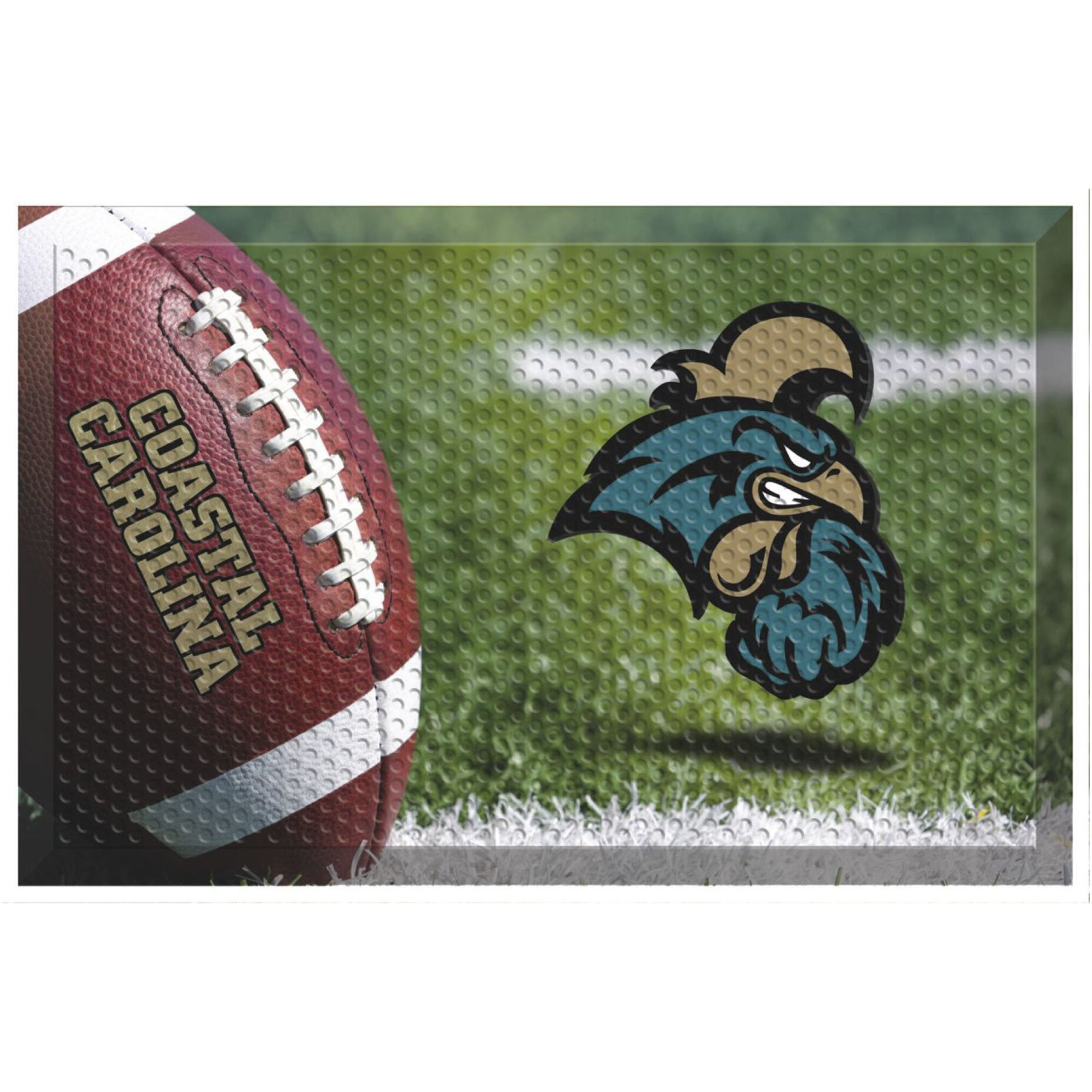 FANMATS 21609 Coastal Carolina Chanticleers Rubber Scraper Door Mat