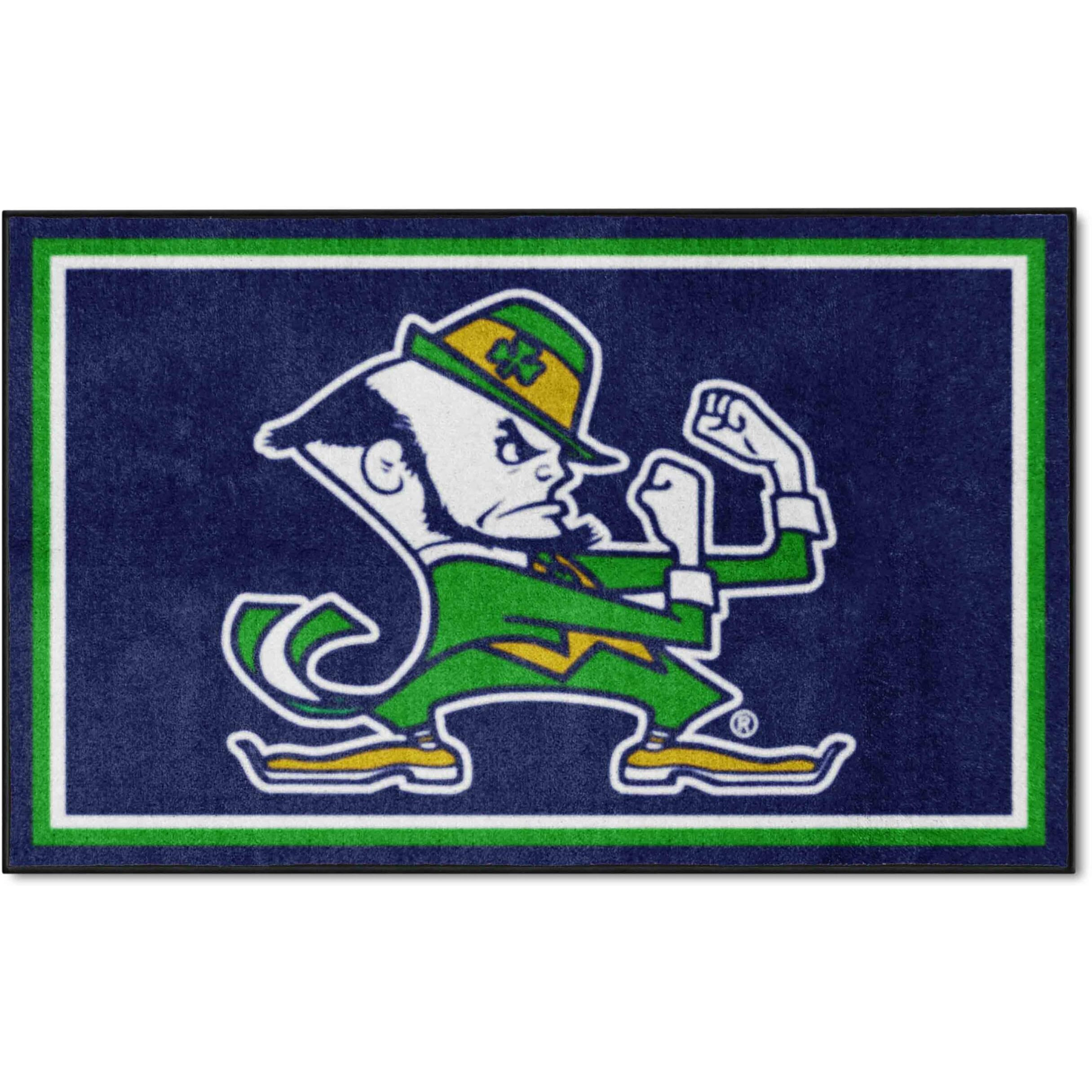 Fanmats 22267 Notre Dame Fighting Irish 4ft. x 6ft. Plush Area Rug, Leprechaun
