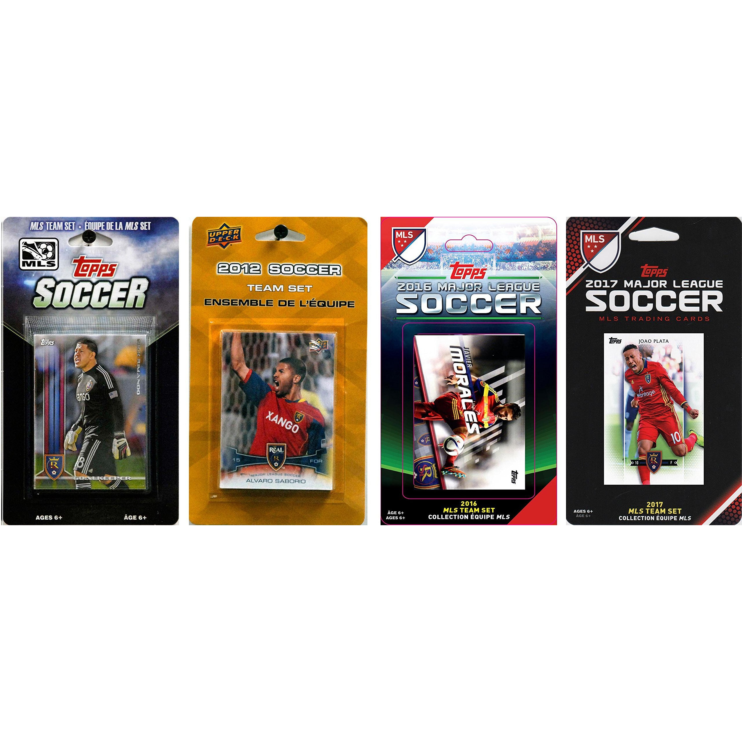 C&I Collectables MLS Real Salt Lake Men's 4 Different Licensed Trading Card Team Sets, White