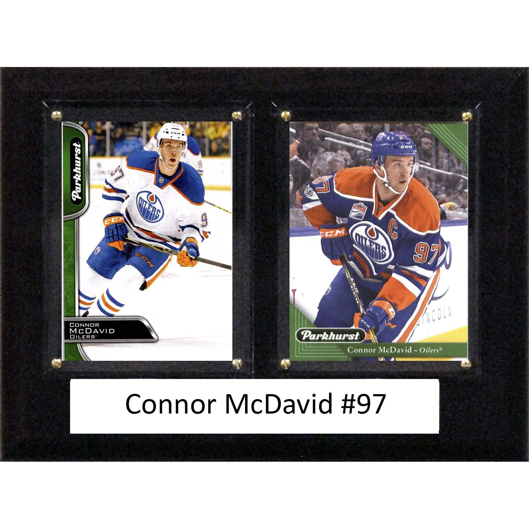 C&I Collectables NHL Edmonton Oilers Mens 68MCDAVID2CNHL 6&quotX8" Connor McDavid Edmonton Oilers Two Card Plaque, Brown, N/A