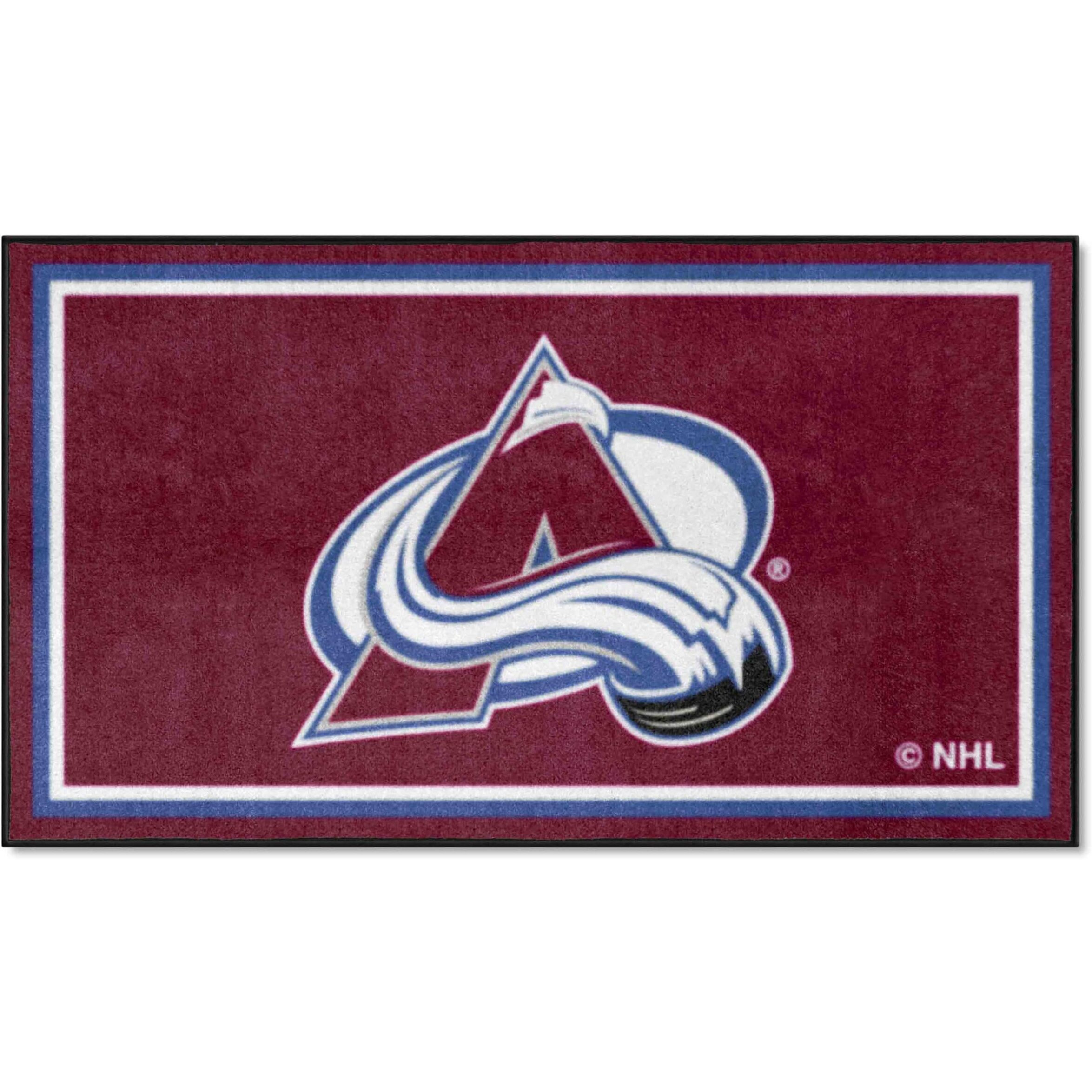 FANMATS 19900 NHL Colorado Avalanche 3ft. x 5ft. Plush Area Rug | Sports Fan Area Rug, Home Decor Rug and Tailgating Mat