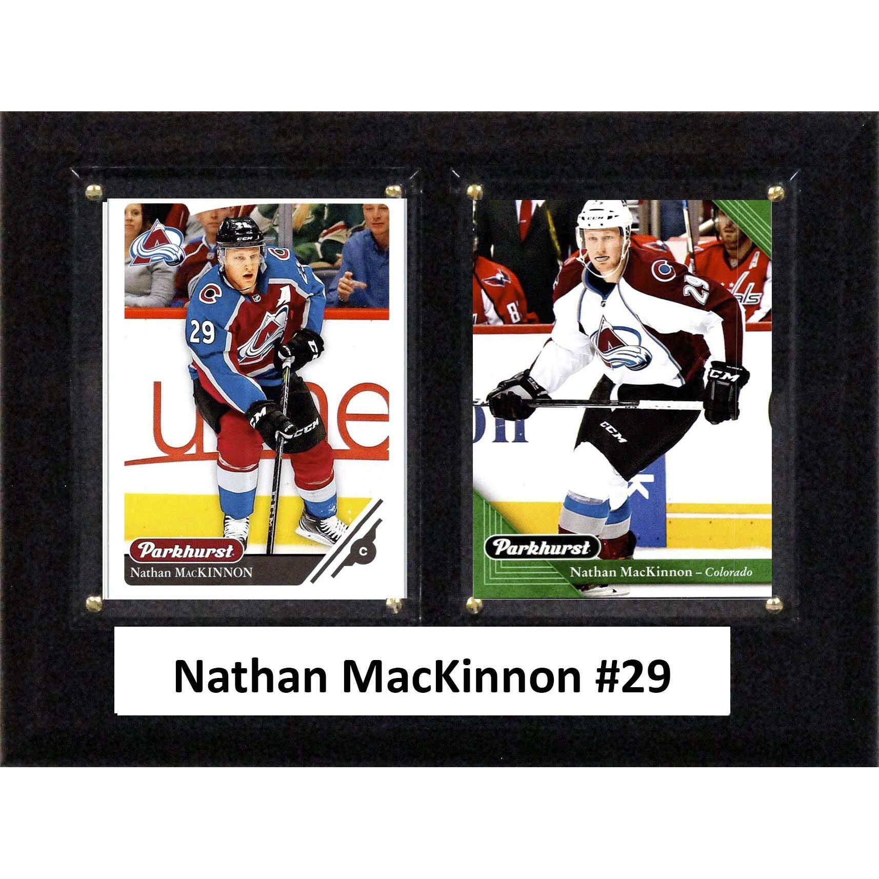 C&I Collectables NHL Colorado Avalanche Mens 68MACKINNONNHL 6&quotx8" Nathan MacKinnon Colorado Avalanche Two Card Plaque, Brown, N/A