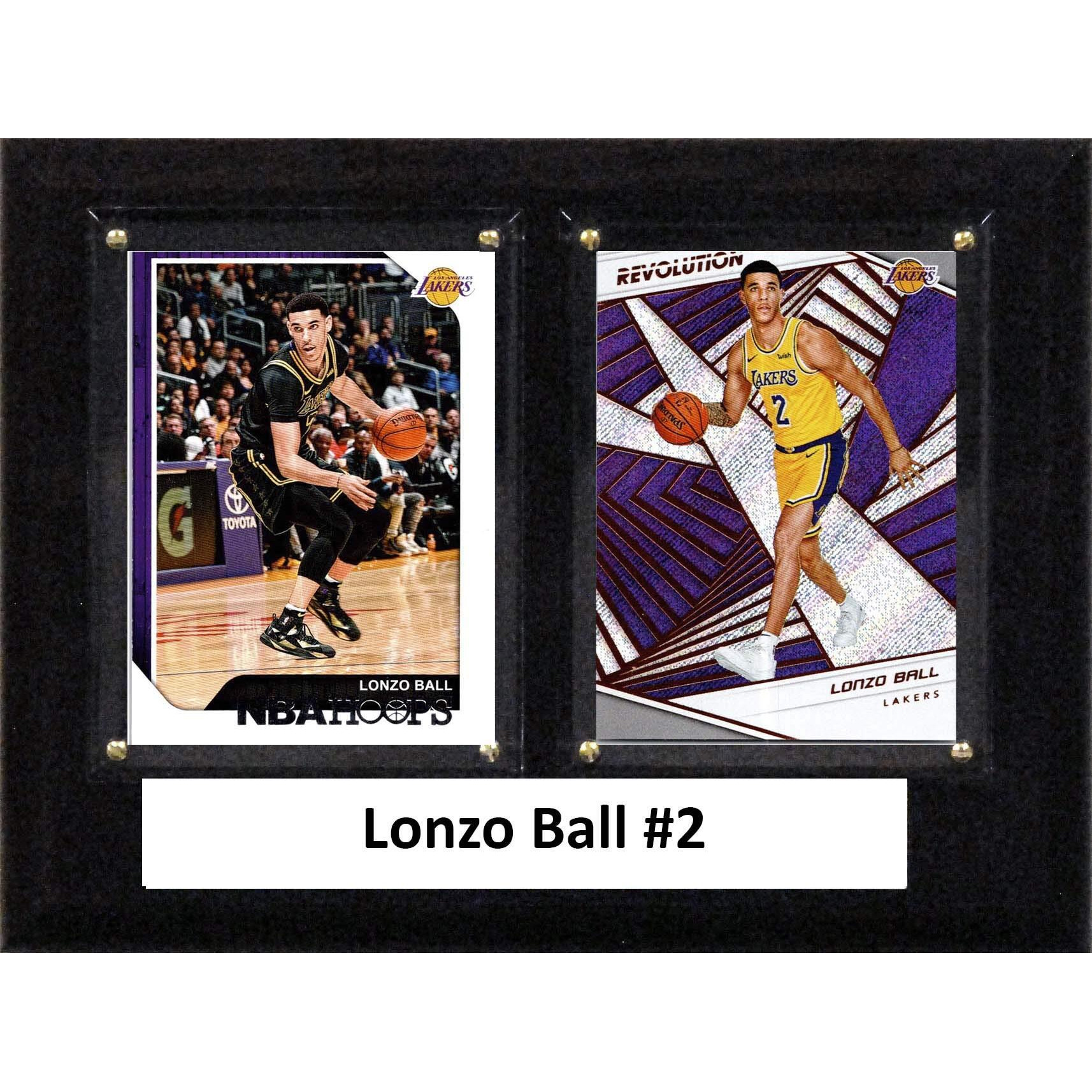 C&I Collectables NBA Los Angeles Lakers Mens 68BALLNBA 6&quotx8" Lonzo Ball Los Angeles Lakers Two Card Plaque, Brown, N/A