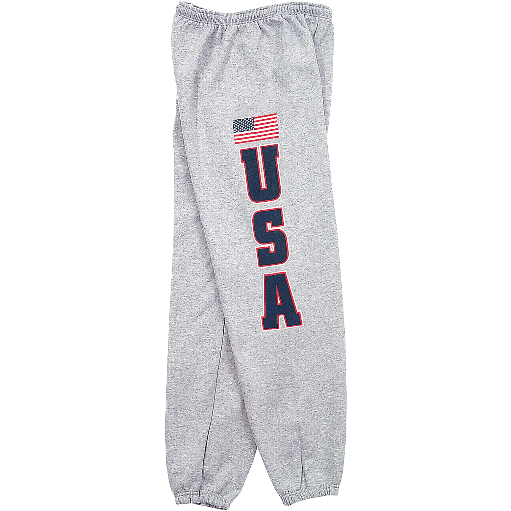 Fox Outdoor 64-789L USA Flag Mens Sweatpant Grey - L