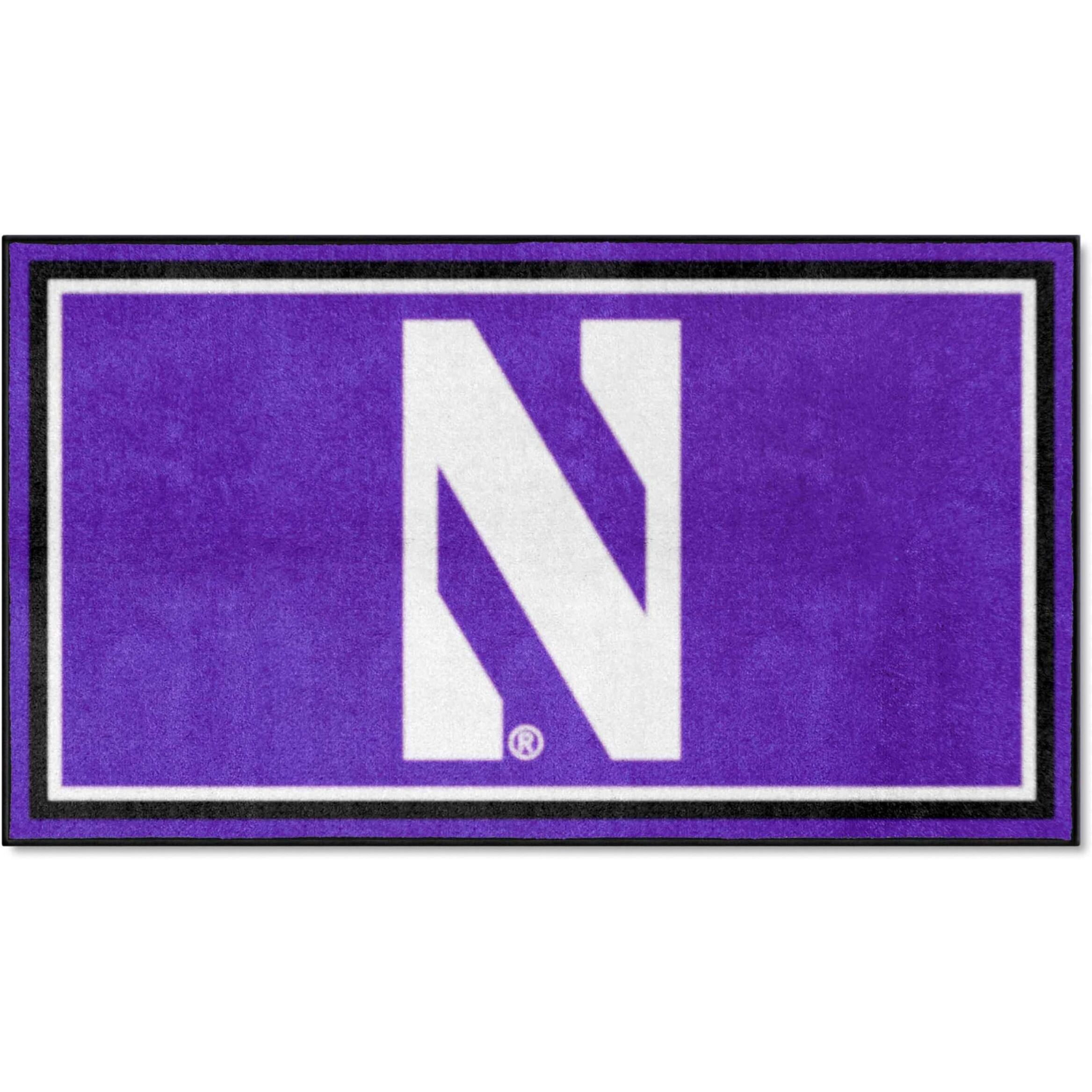 FANMATS 26938 NCAA Northwestern Wildcats 3ft. x 5ft. Plush Area Rug | Sports Fan Area Rug, Home Decor Rug and Tailgating Mat