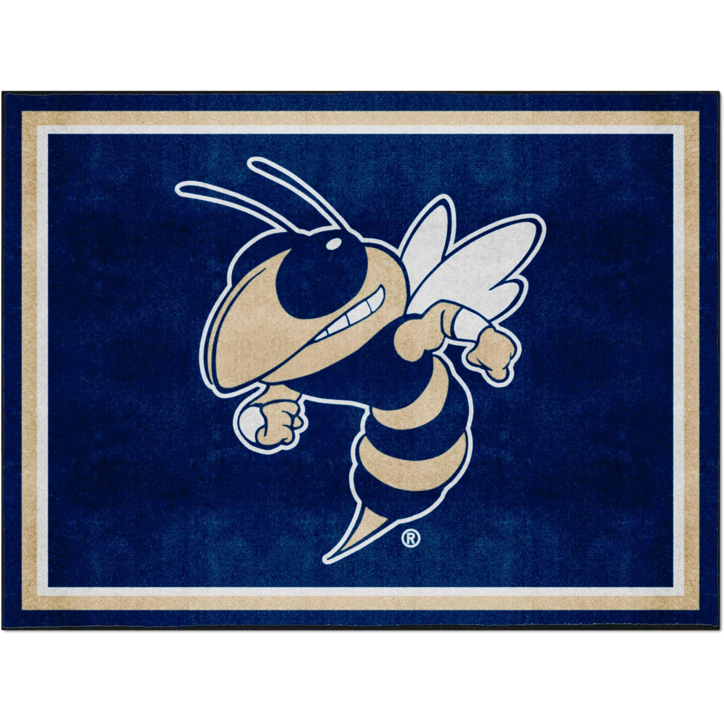 FANMATS Georgia Tech Buzz 8ft. X 10 ft. Plush Area Rug