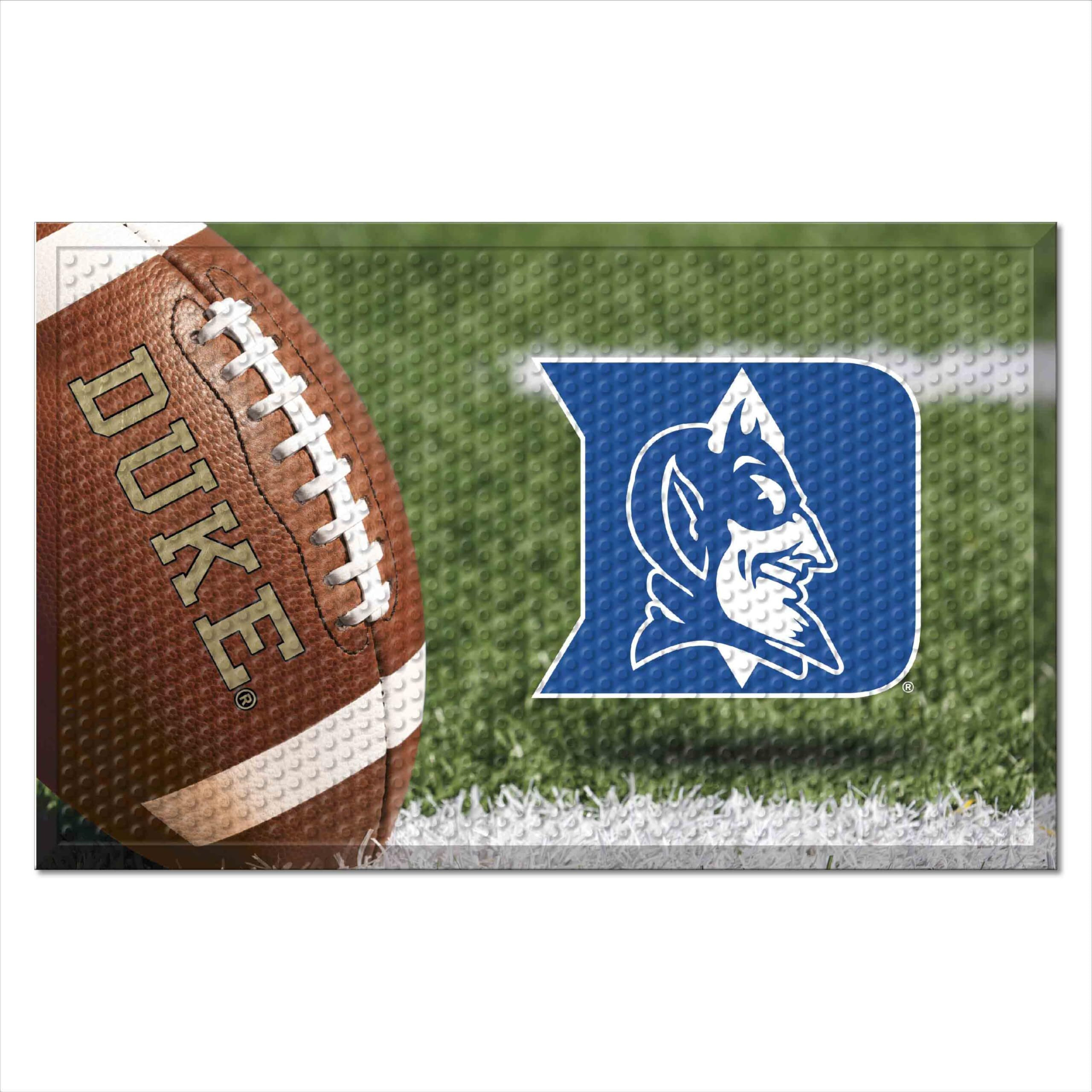 FANMATS 27360 Duke Blue Devils Rubber Scraper Door Mat