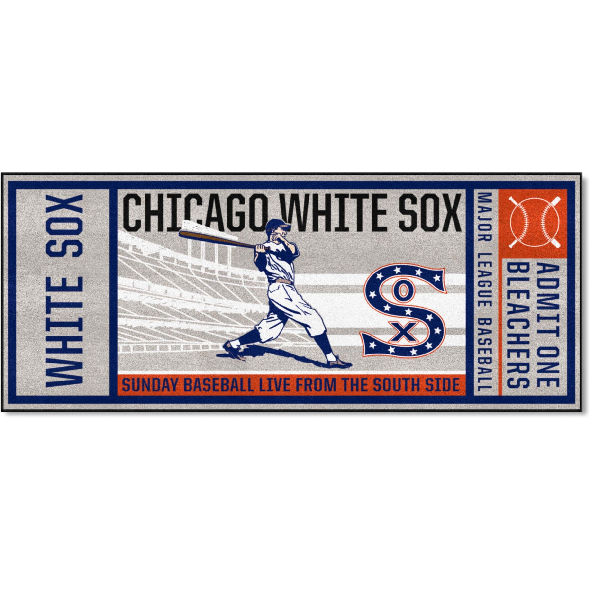 FANMATS1778 MLB - Chicago White Sox Retro Collection Ticket Runner Rug - 30in. x 72in. - (1917)