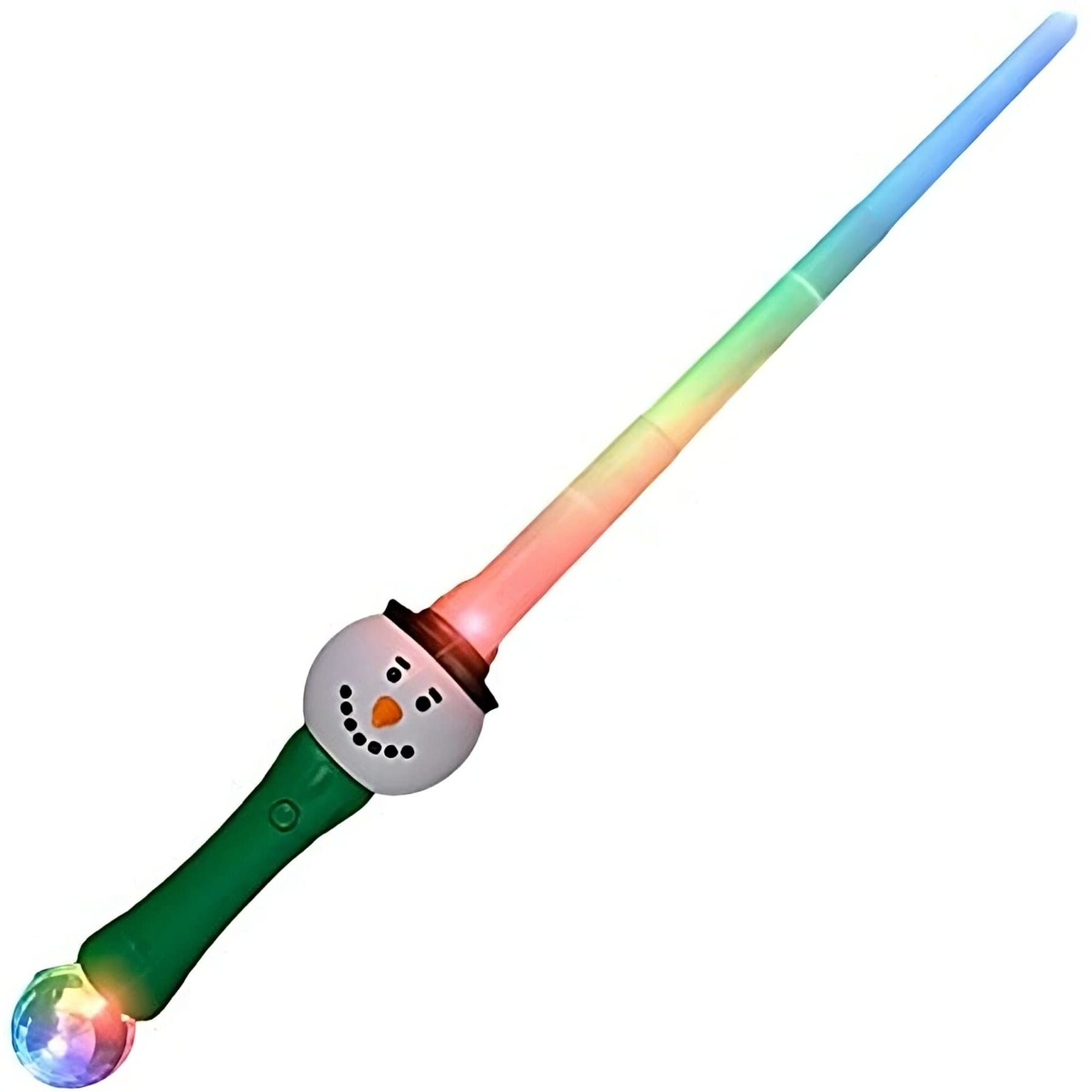 blinkee Frosty's Multicolor LED Snowman Saber Retractable Light-Up Sword with Projecting Crystal Ball