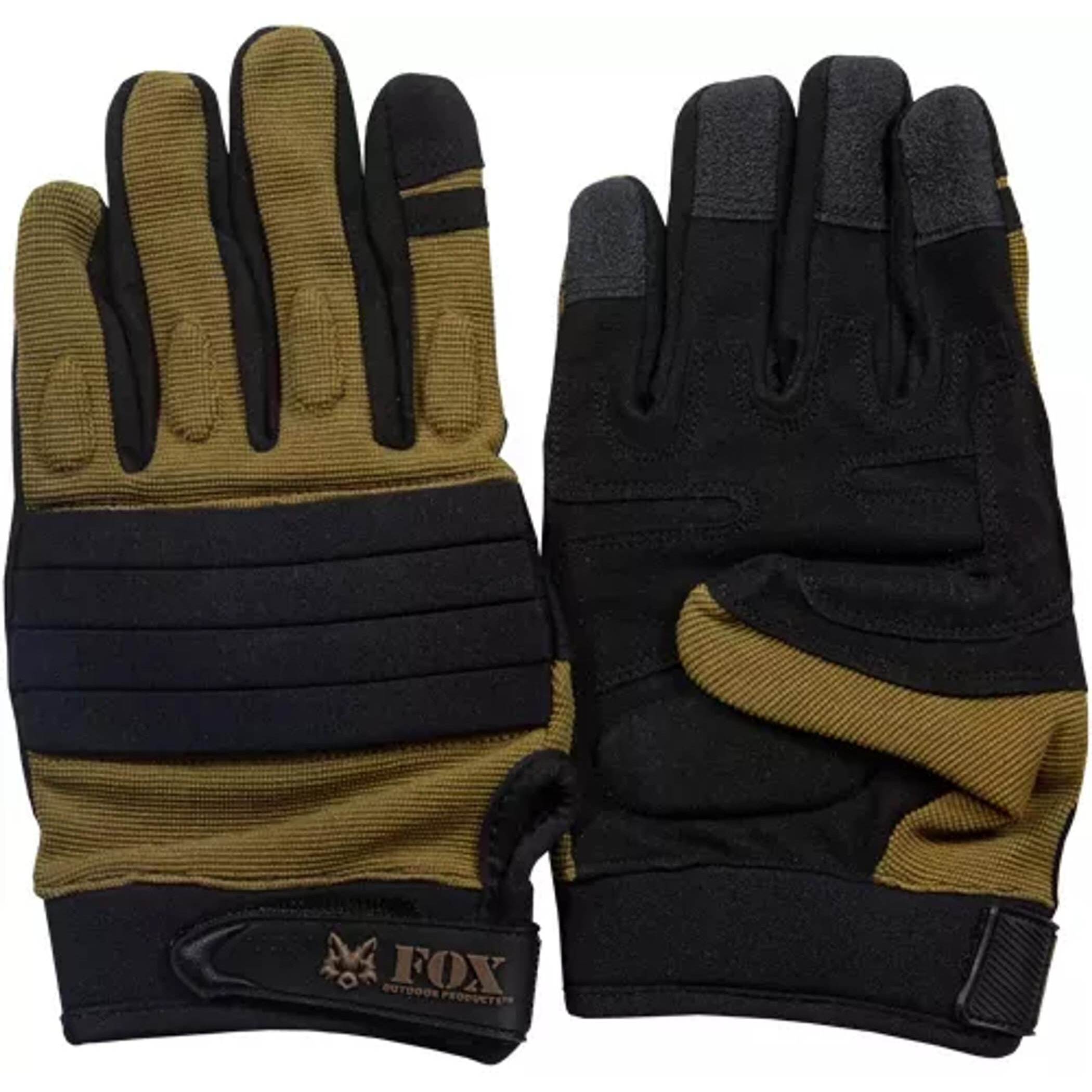 Fox Outdoor 79-708 M Flex-Knuckle Raid Gloves - Coyote M